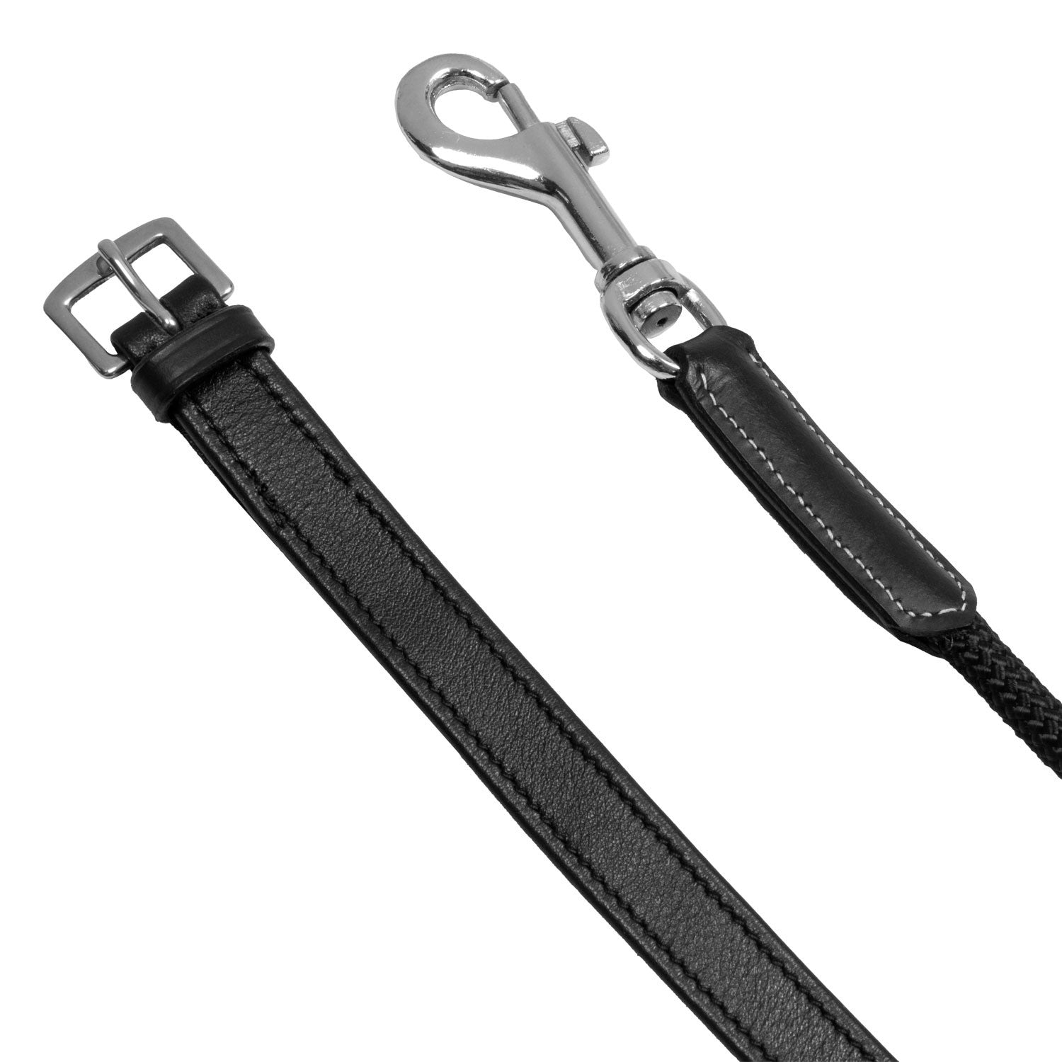 Double leather and nylon draw reins