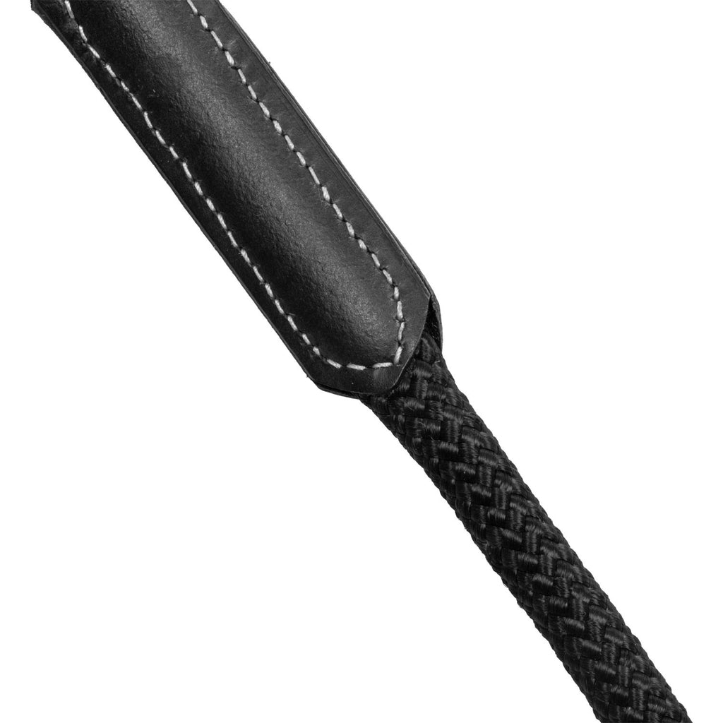 Double leather and nylon draw reins
