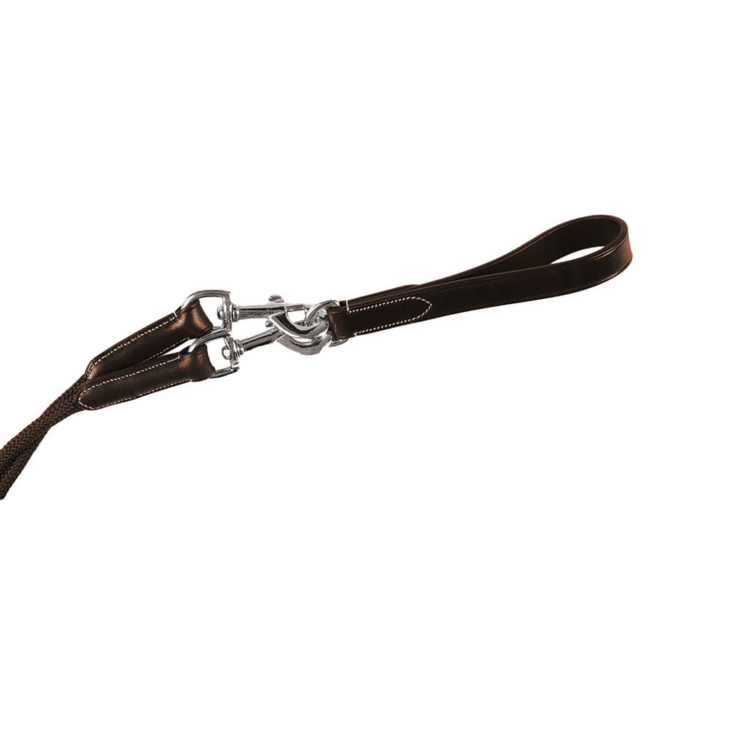 Double leather and nylon draw reins