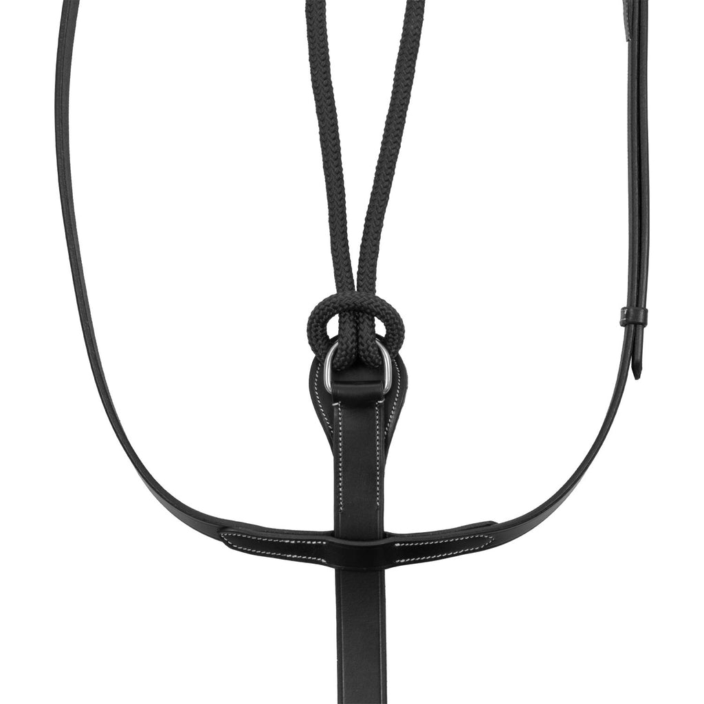 Reins with leather and rubber martingale