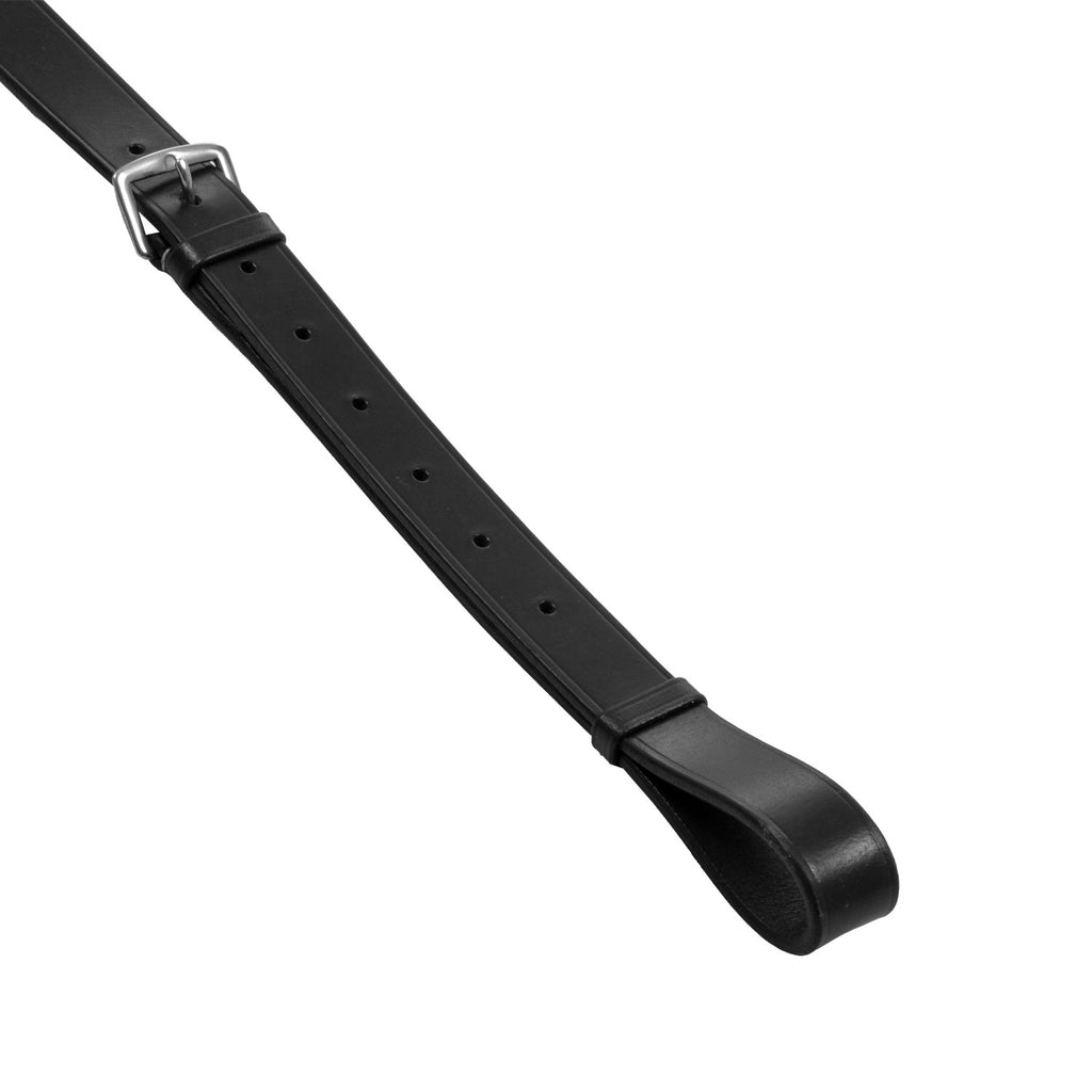 Reins with leather and rubber martingale