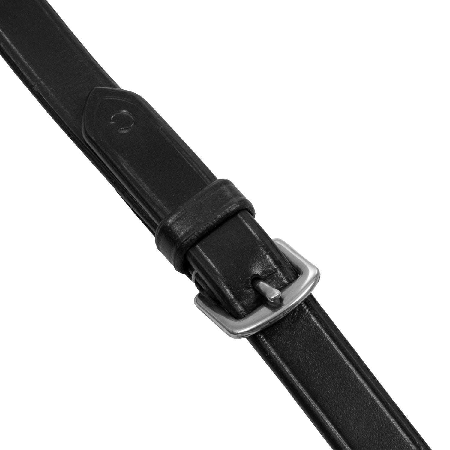 Reins with leather and rubber martingale