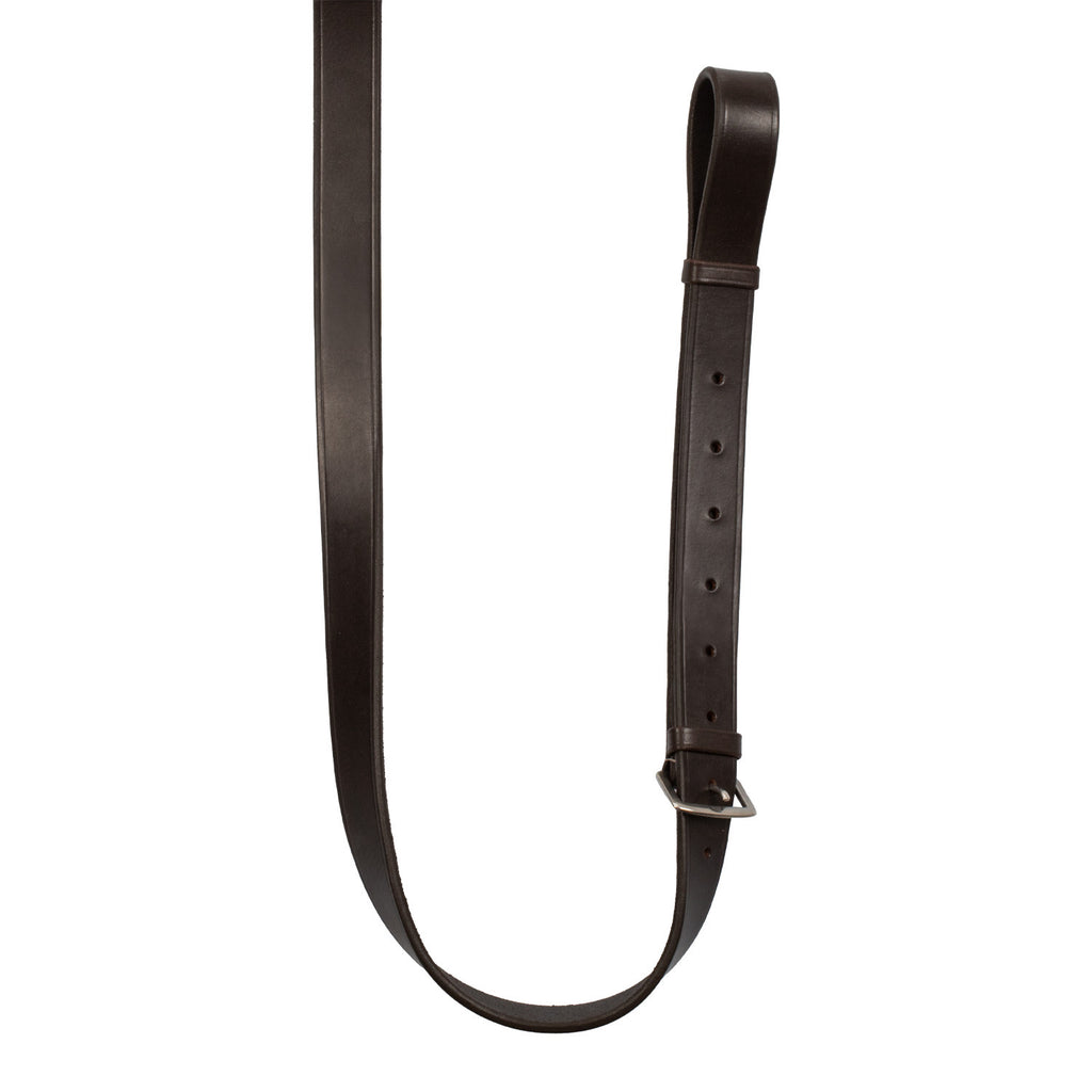 Reins with leather and rubber martingale