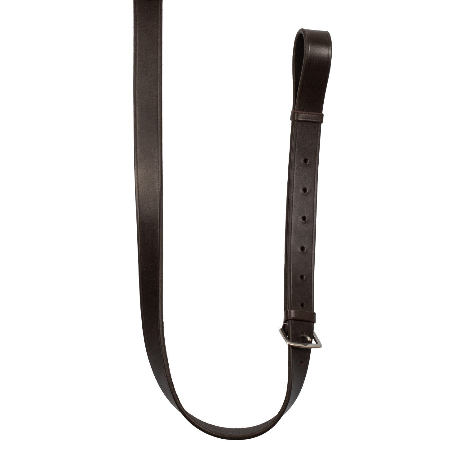 Reins with leather and rubber martingale