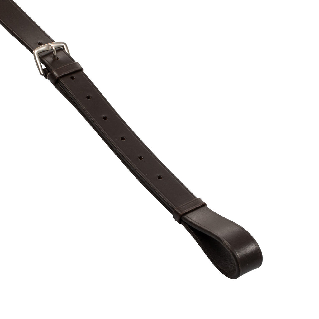 Reins with leather and rubber martingale