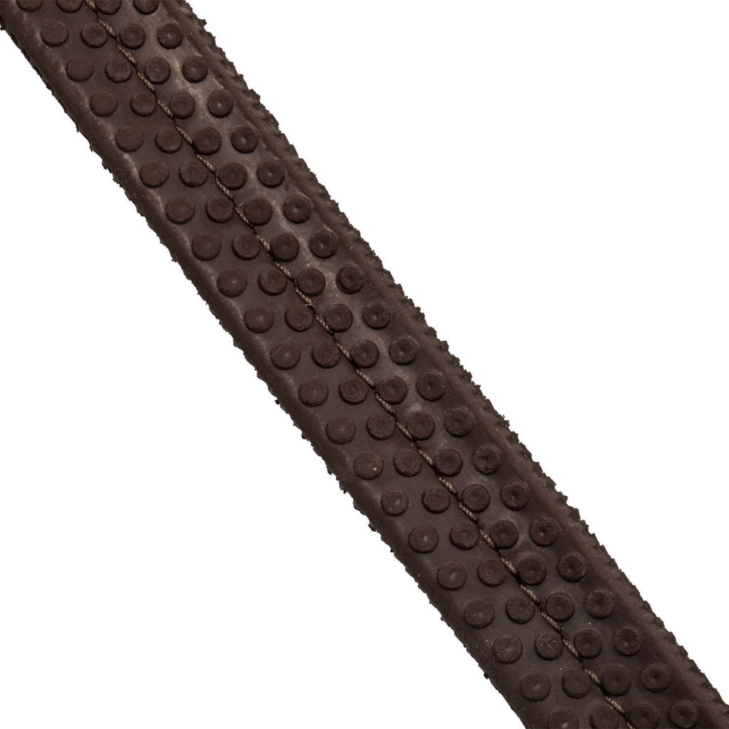 Reins with leather and rubber martingale