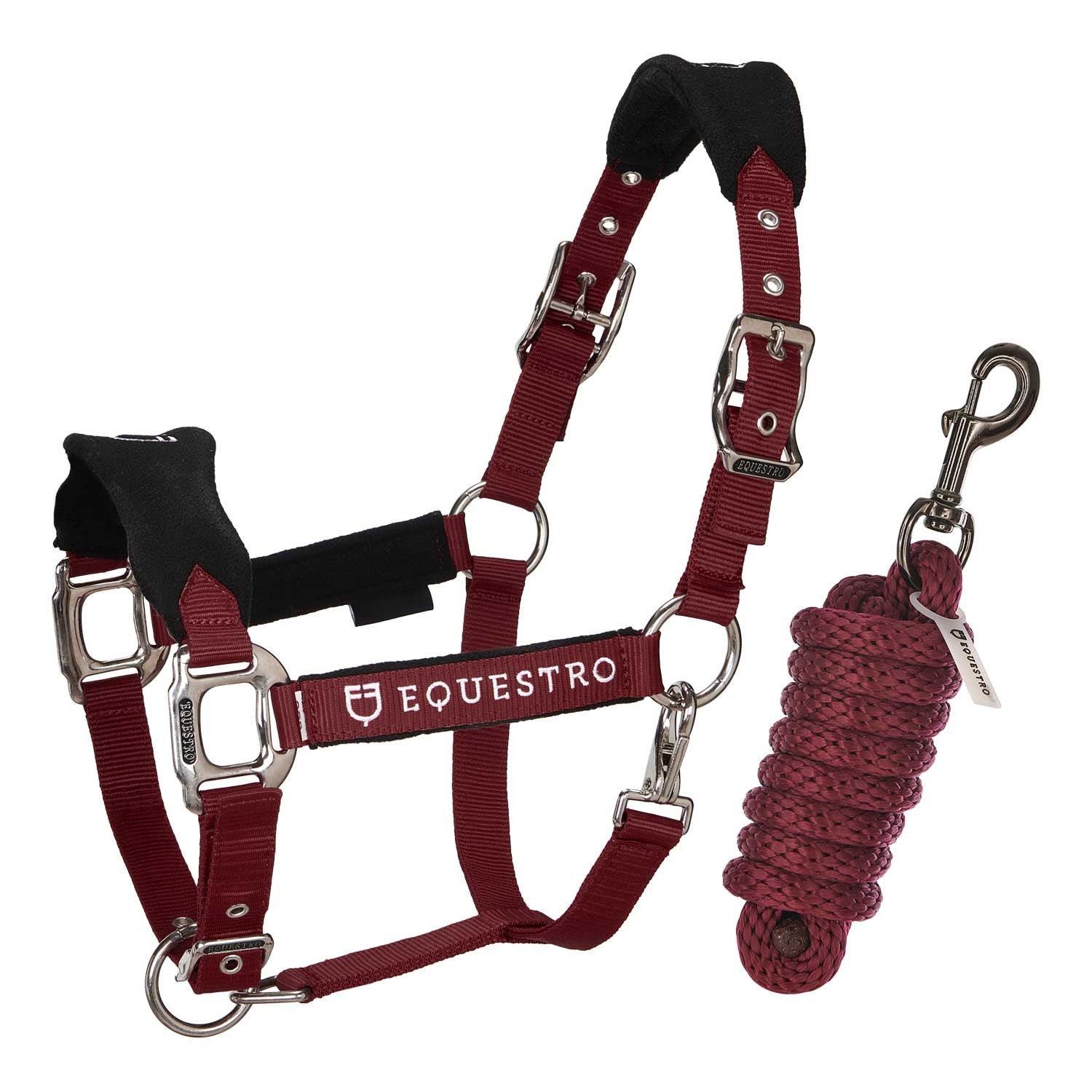 Equestro Halter with double adjustment and lead rope