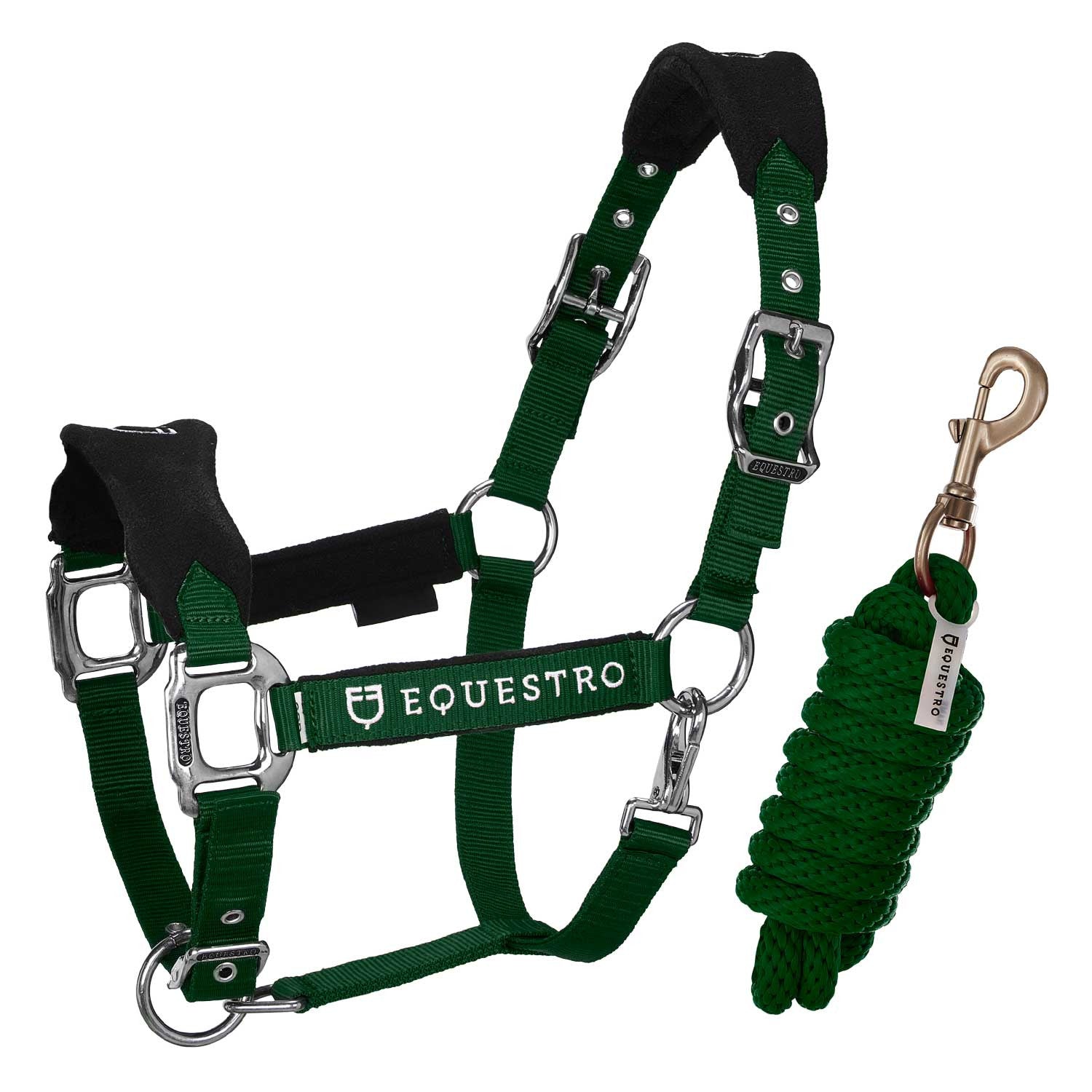 Equestro Halter with double adjustment and lead rope