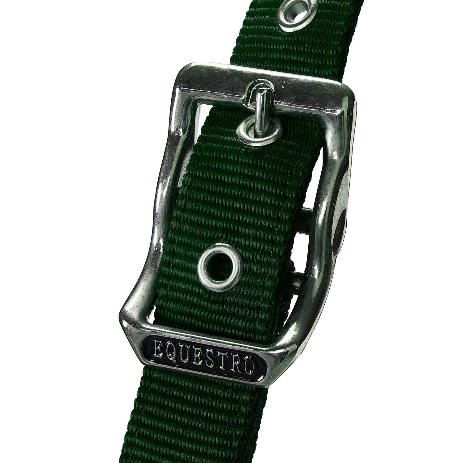 Halter with double adjustment and lead rope