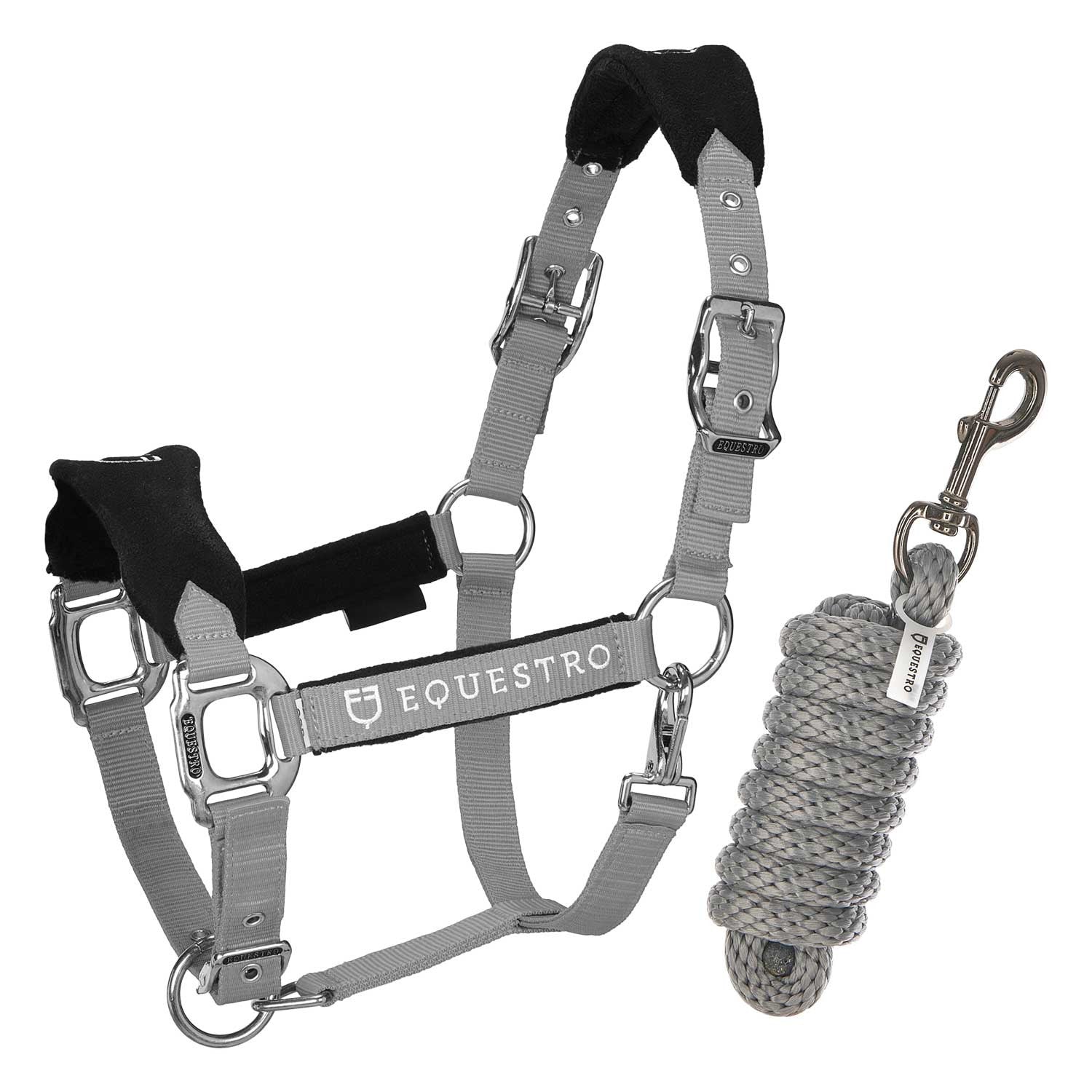 Equestro Halter with double adjustment and lead rope