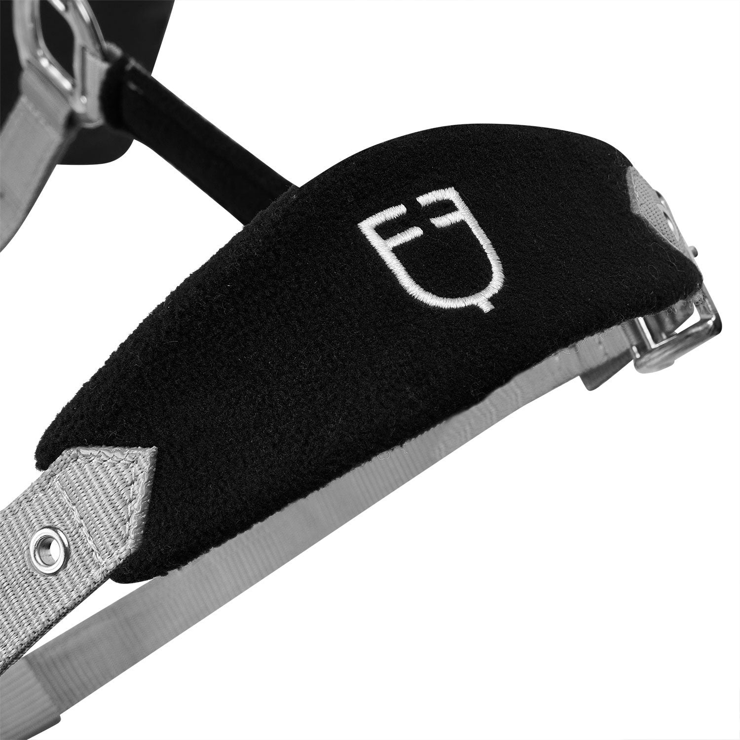 Halter with double adjustment and lead rope
