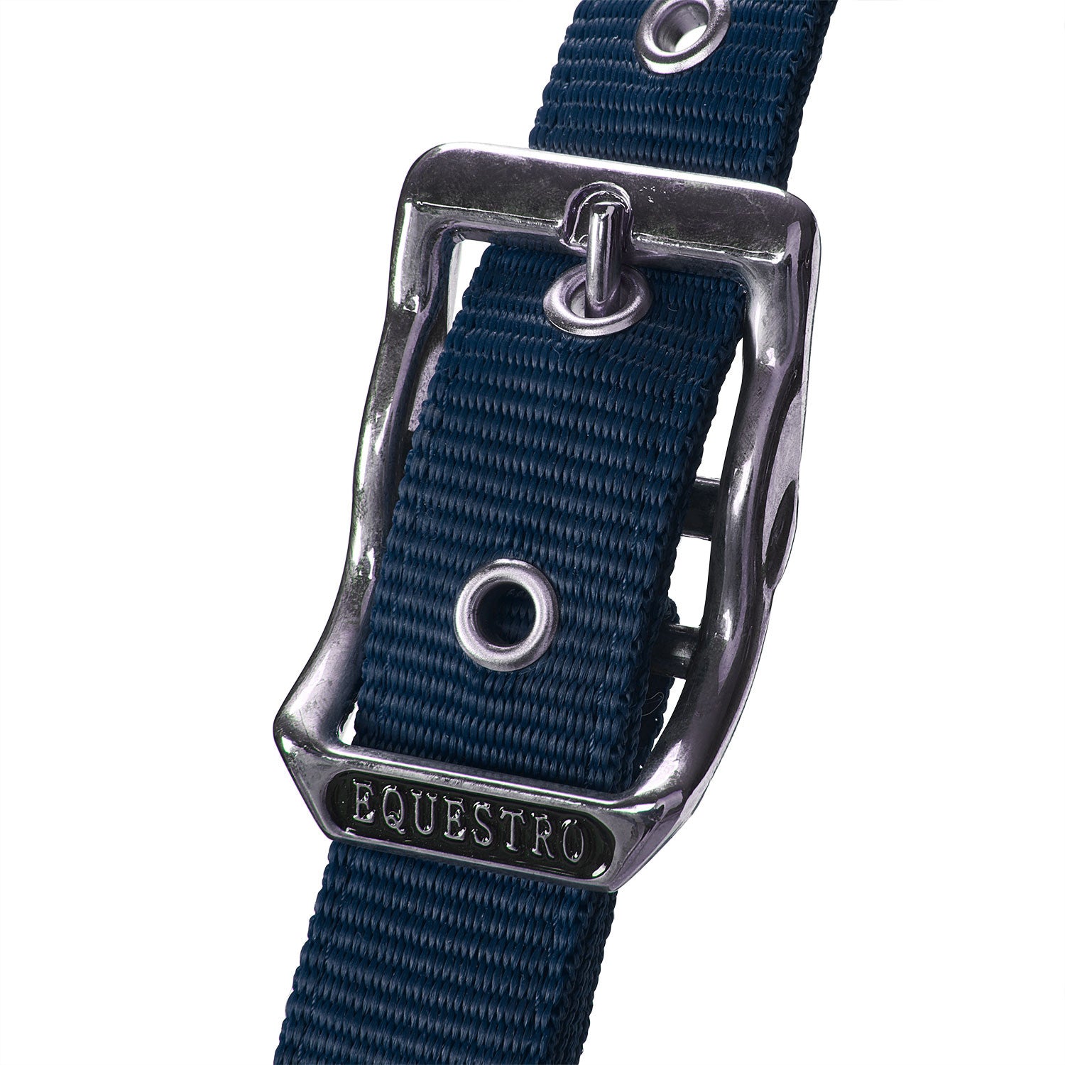 Halter with double adjustment and lead rope