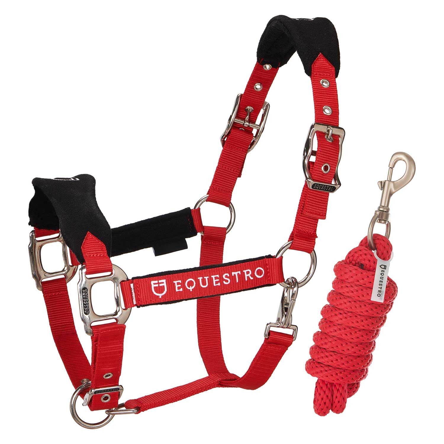 Equestro Halter with double adjustment and lead rope