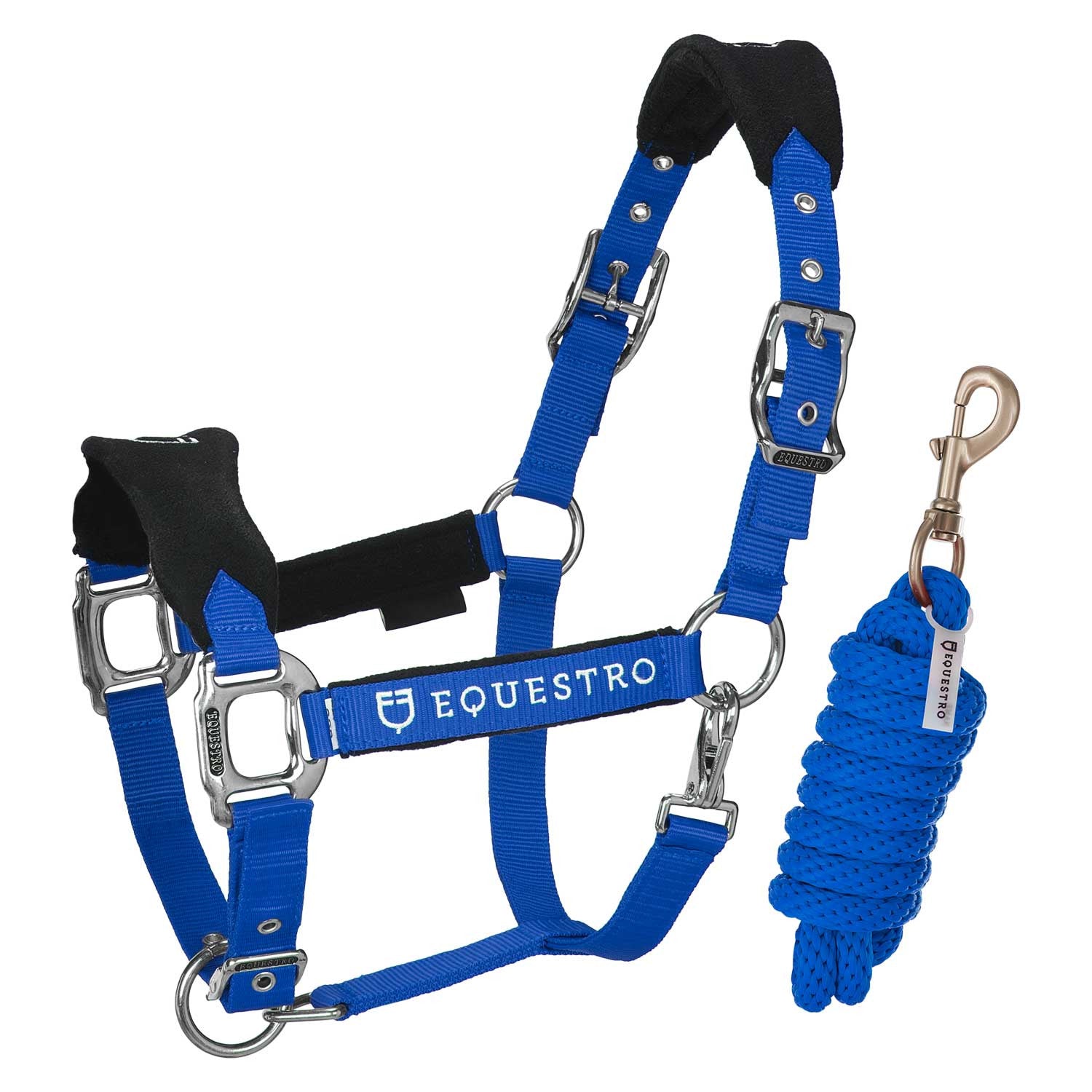 Equestro Halter with double adjustment and lead rope