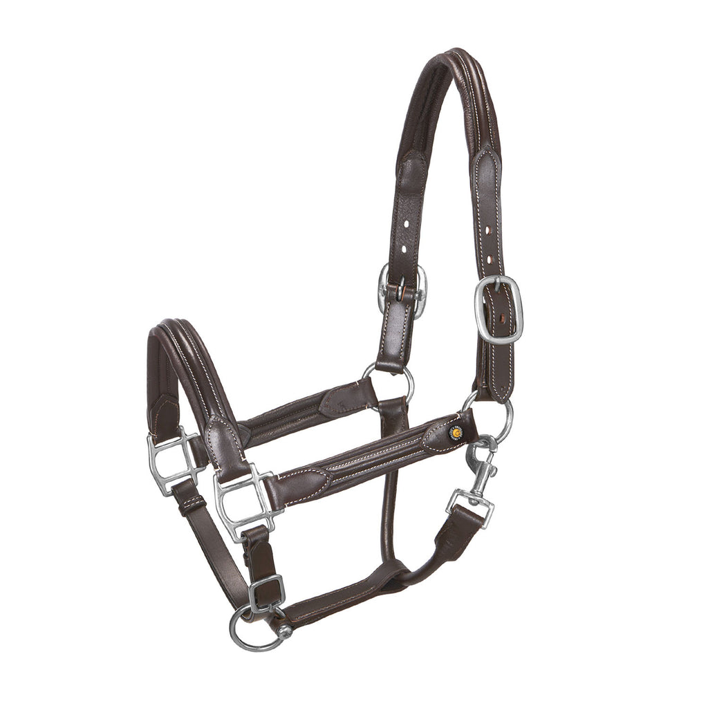 Equestro Soft leather halter with durable buckles NEW