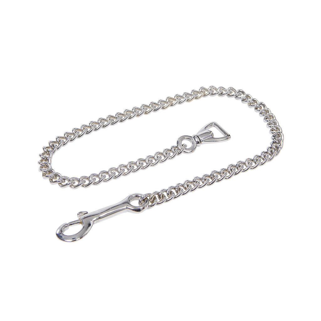 Lead rope with stable grip silver chain