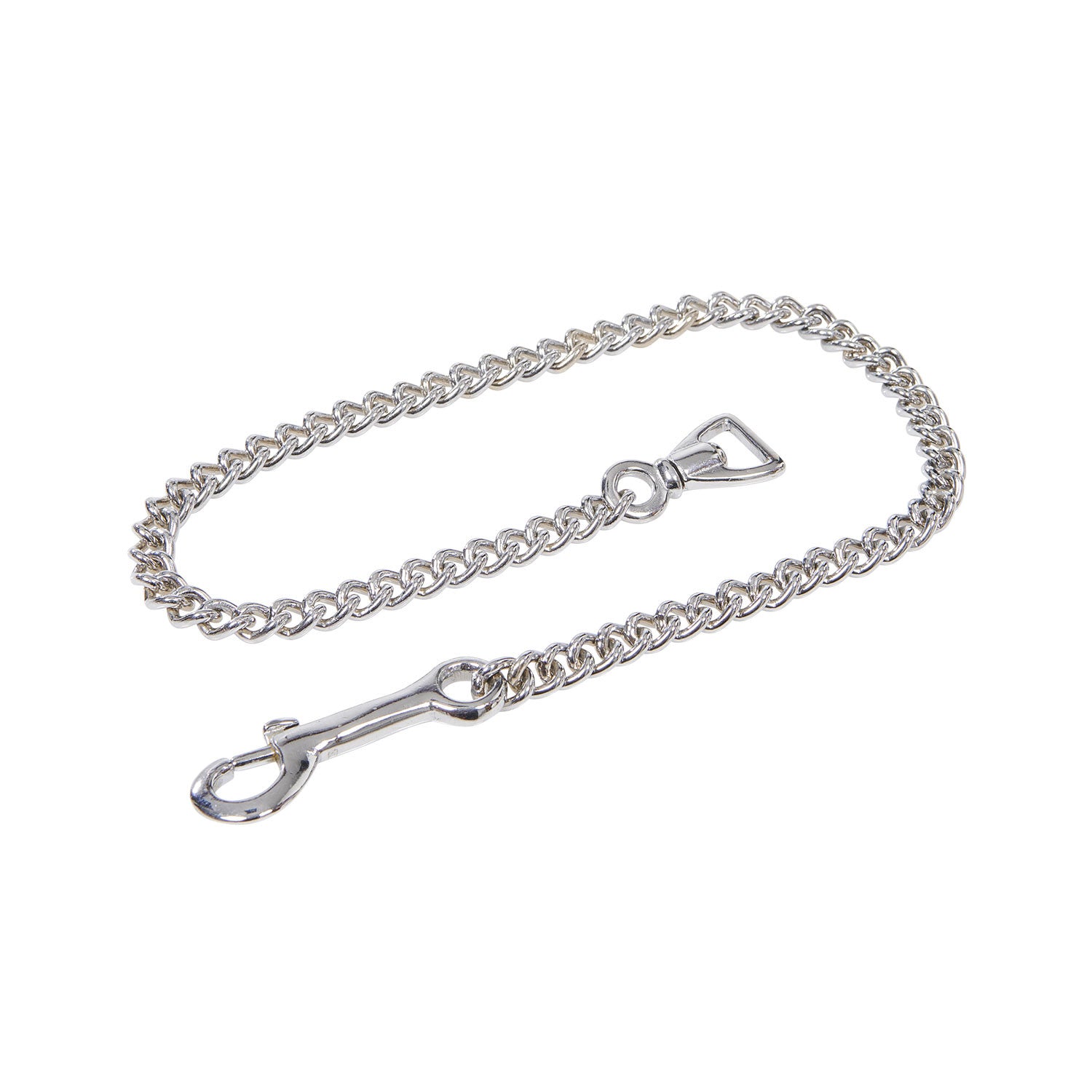 Lead rope with stable grip silver chain