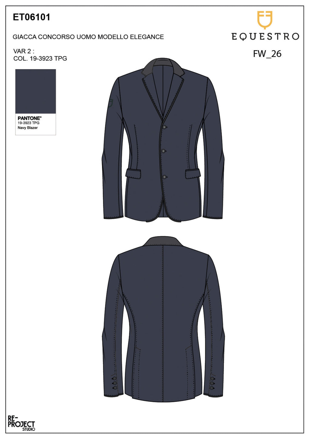 Women's three-button competition jacket