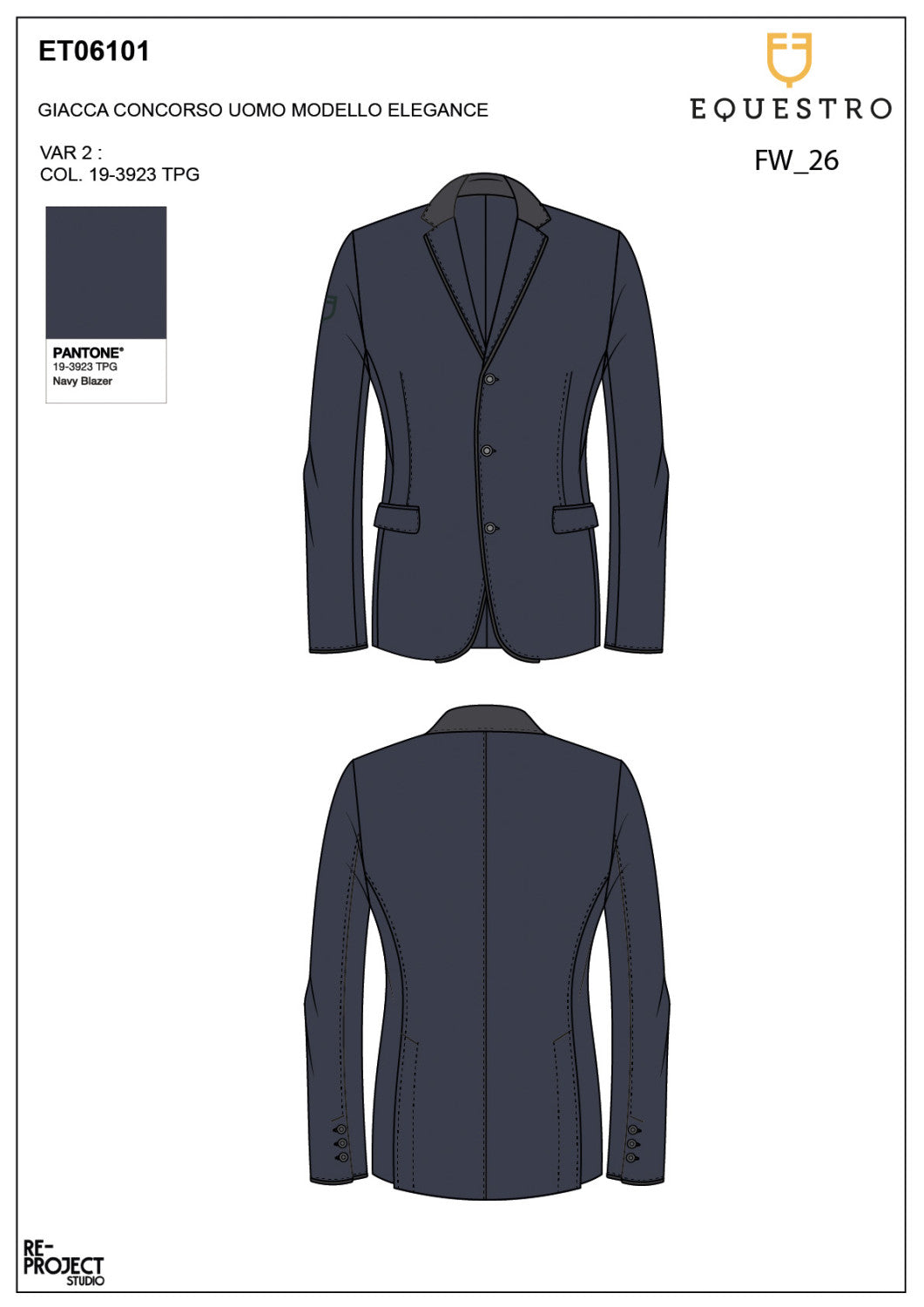 Women's three-button competition jacket