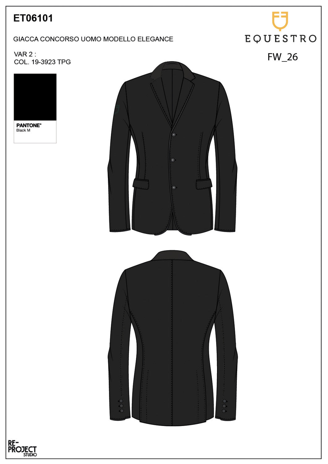 Women's three-button competition jacket