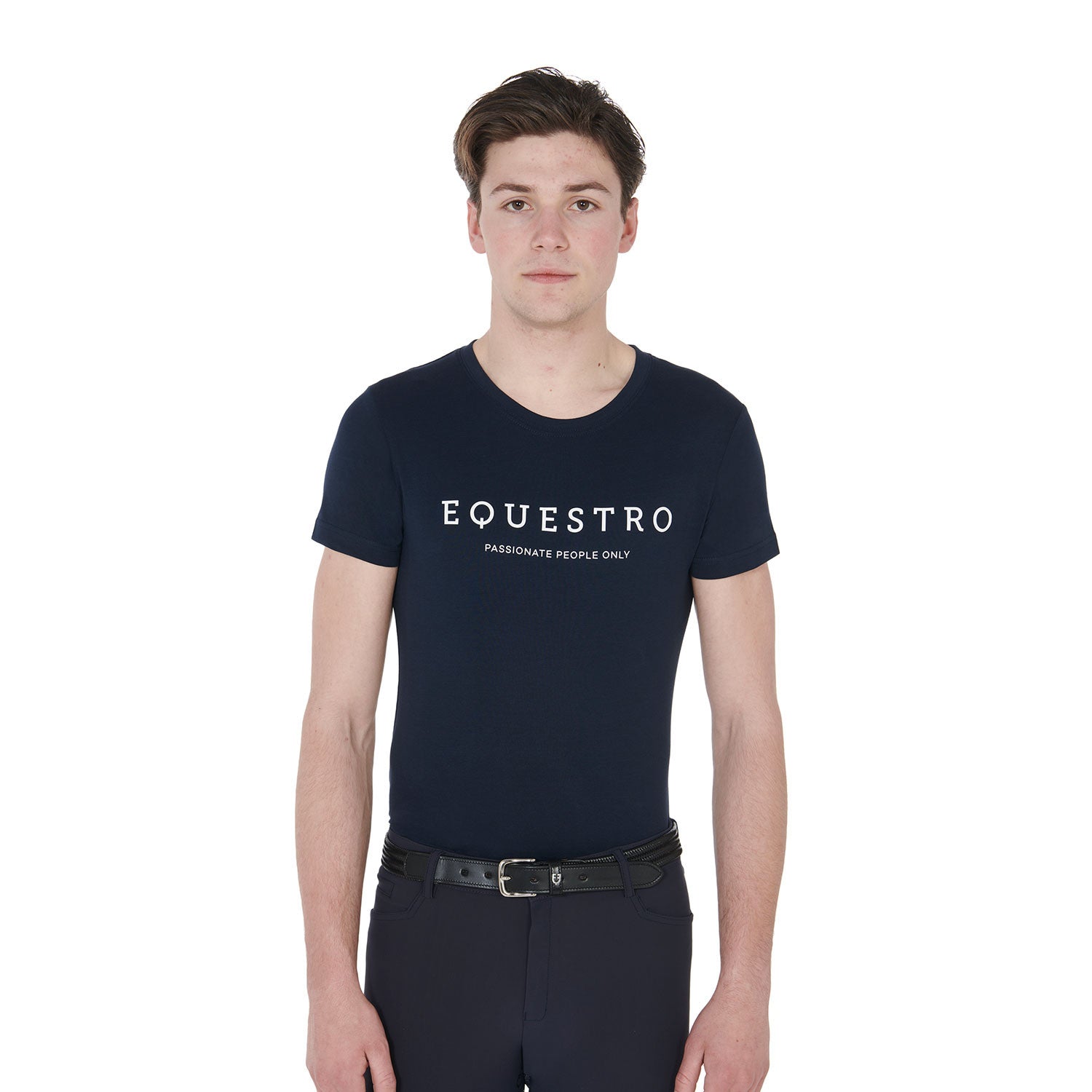 Equestro Men's slim fit t-shirt with contrasting writing