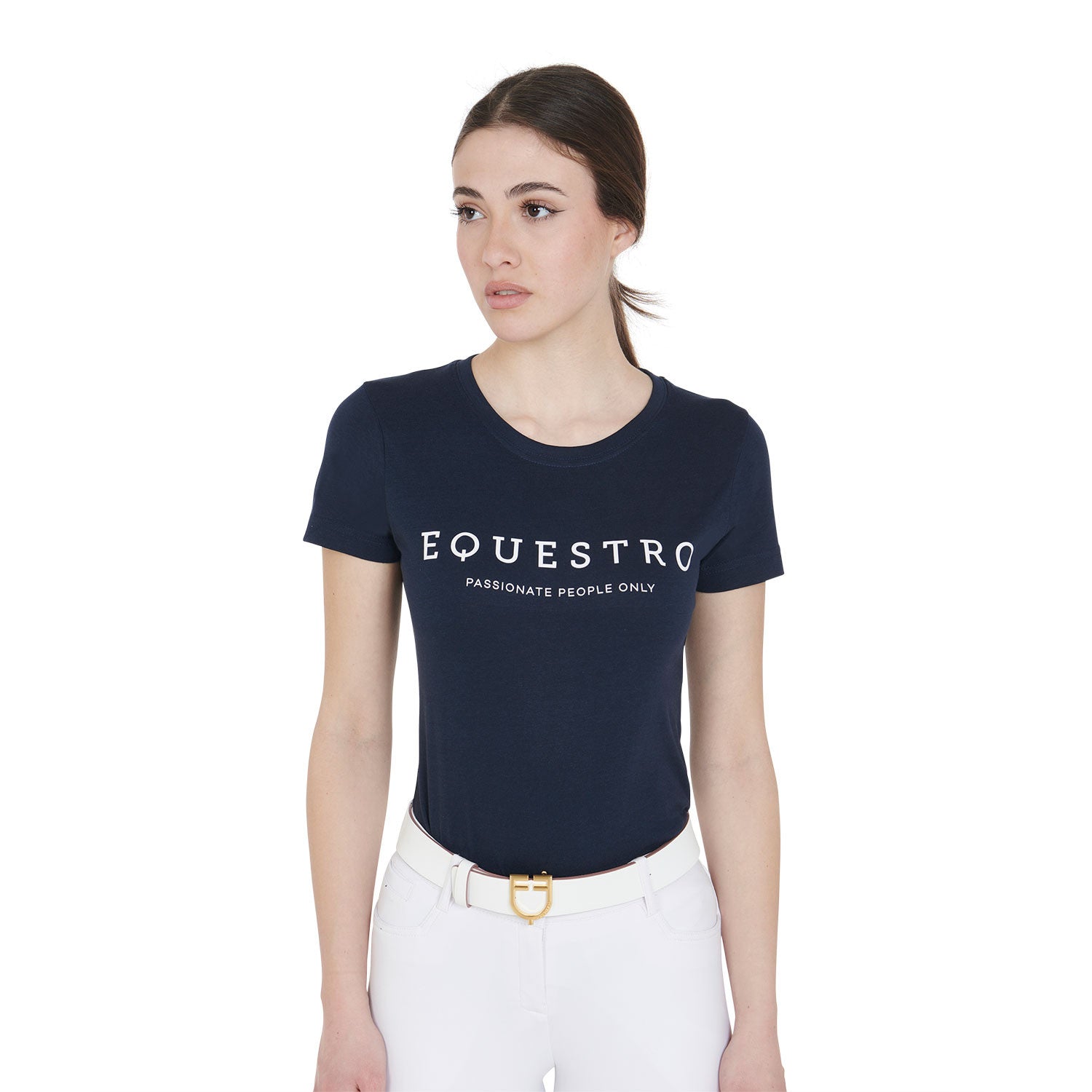 Equestro Women's slim fit t-shirt with contrasting writing
