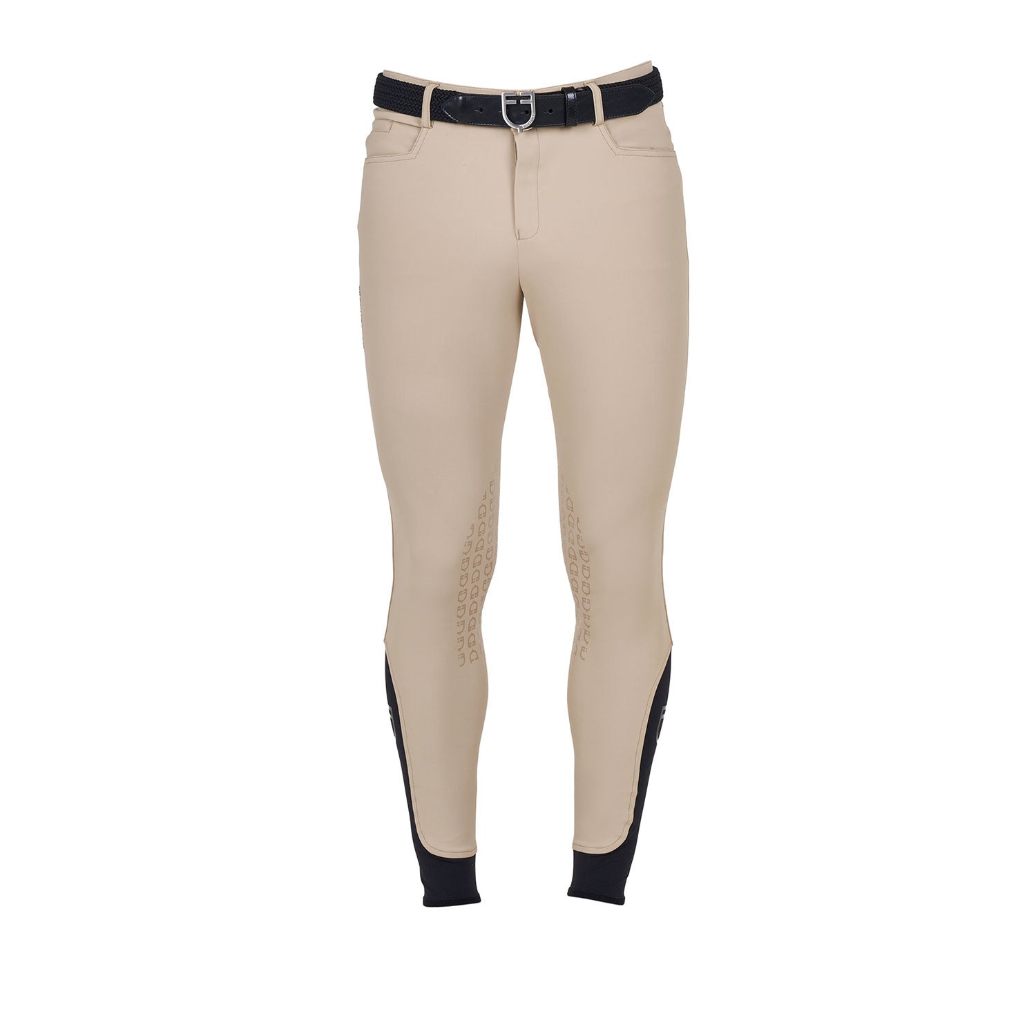 Equestro Men's slim fit grip breeches with logo