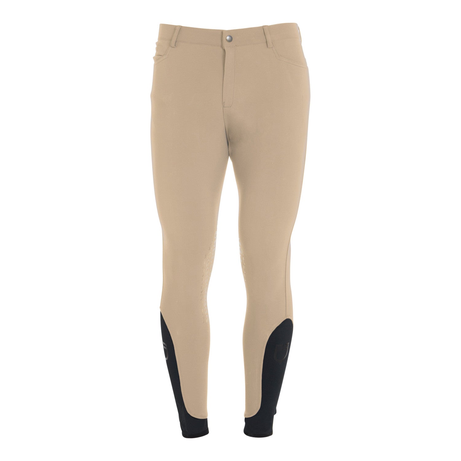 Equestro Men's slim fit grip breeches with logo