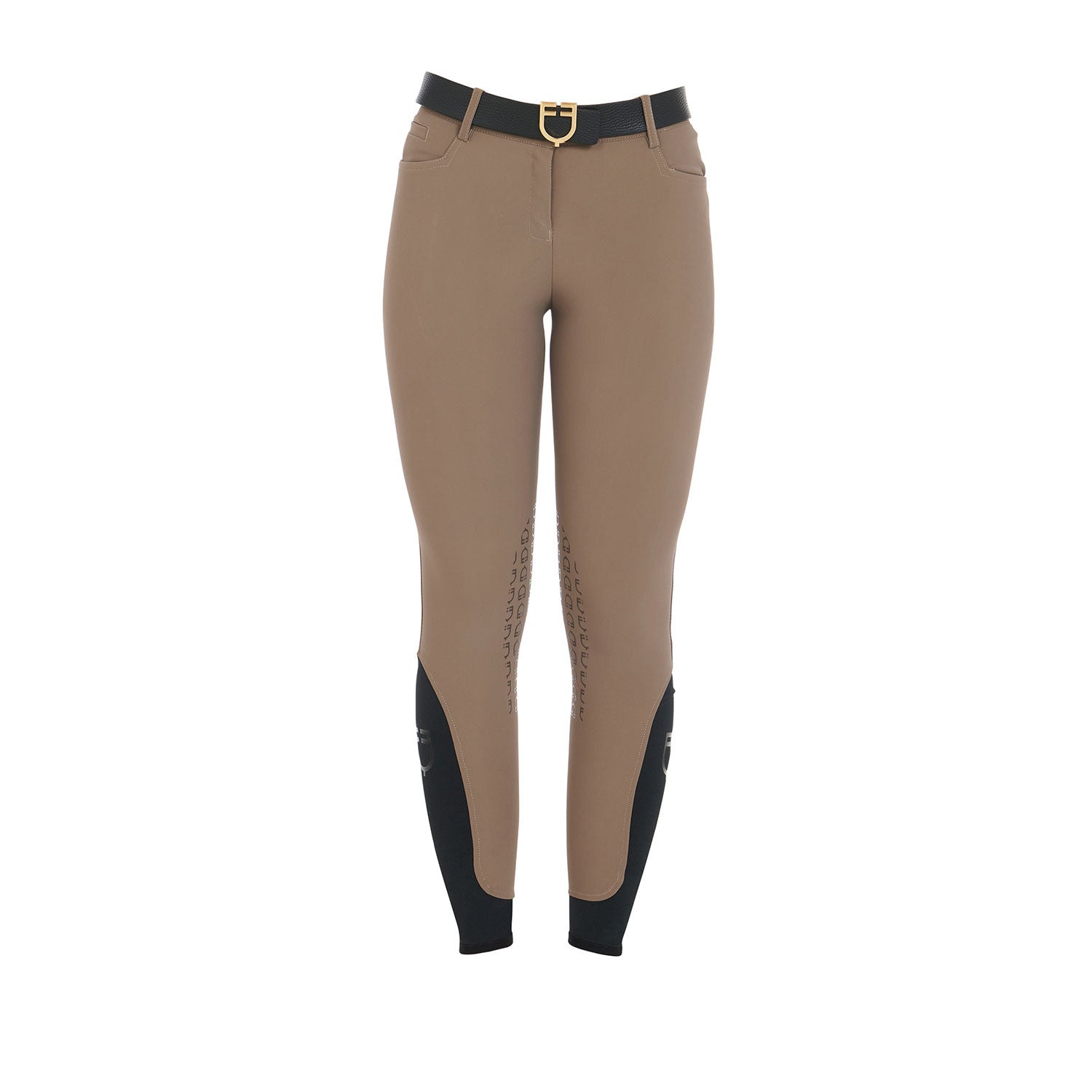 Equestro Women's slim fit grip breeches with logo