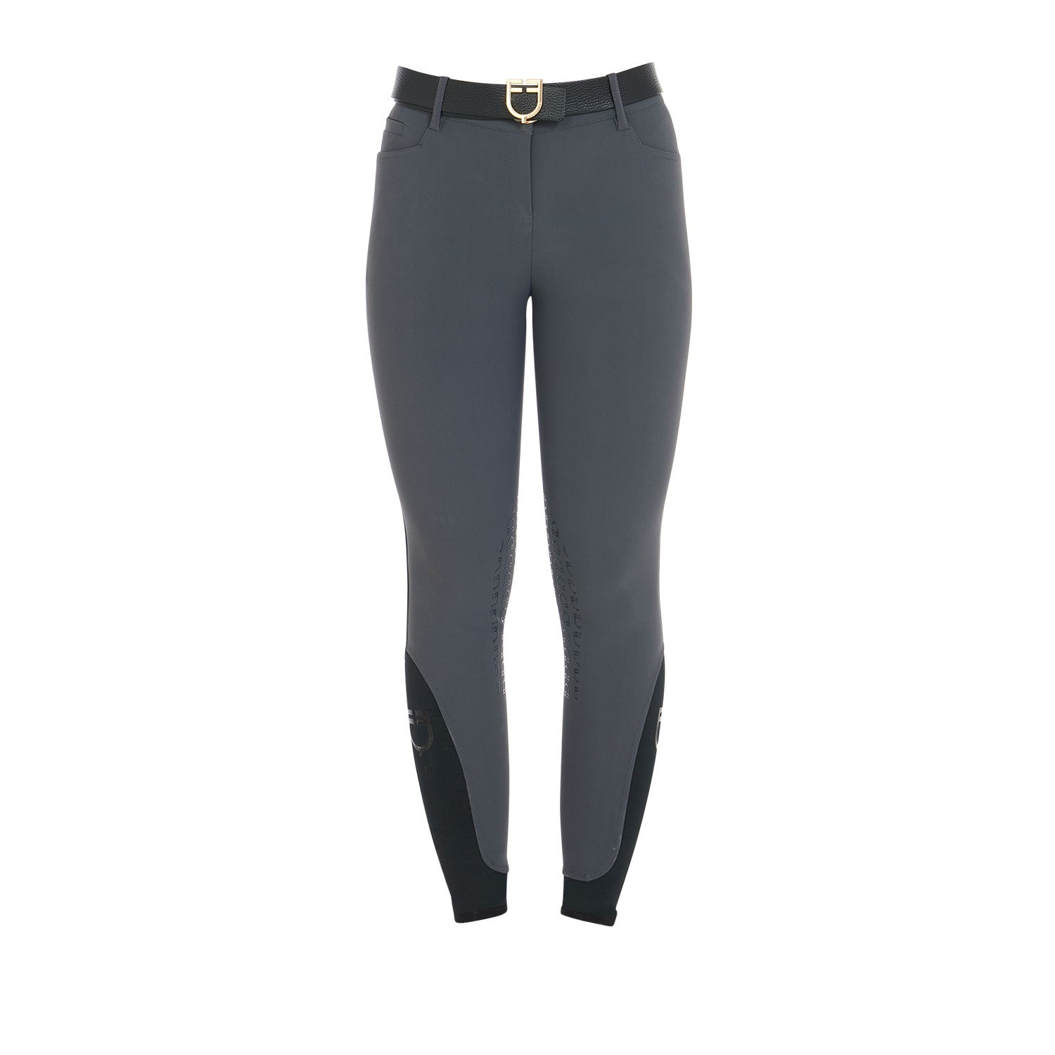 Equestro Women's slim fit grip breeches with logo
