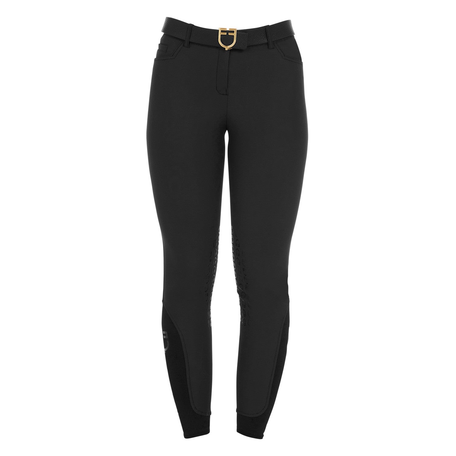 Equestro Women's slim fit grip breeches with logo