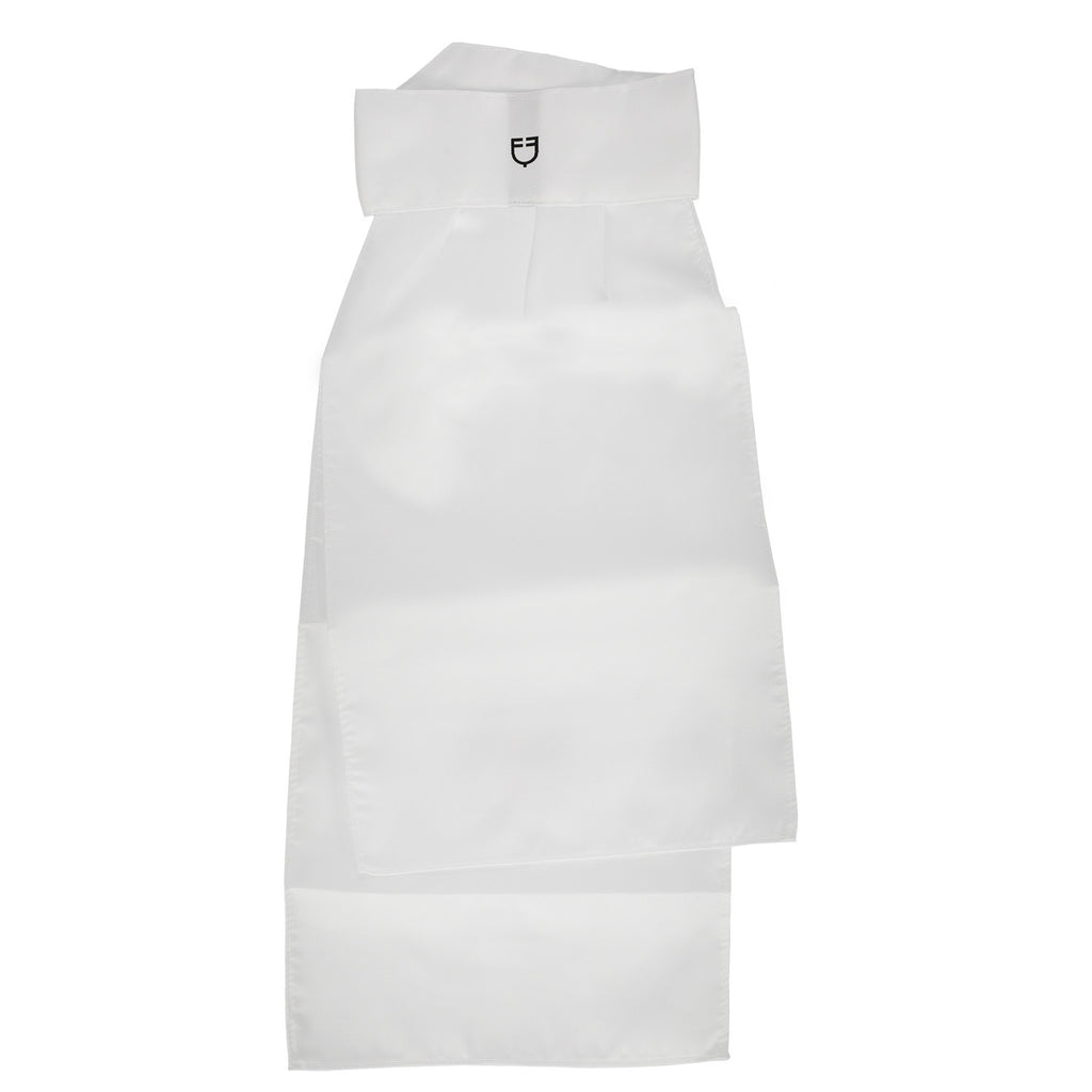 Competition plastron with embroidered logo