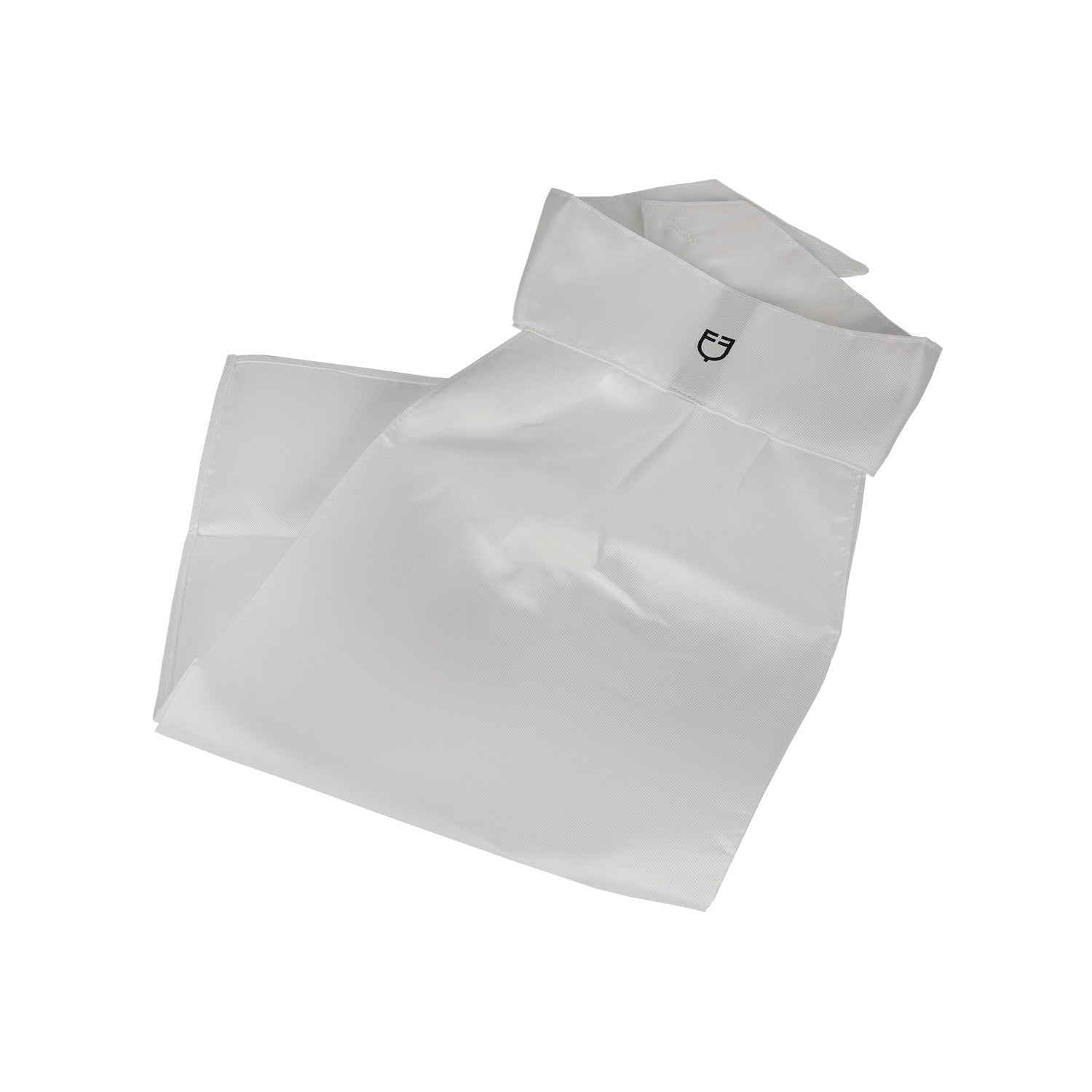 Competition plastron with embroidered logo