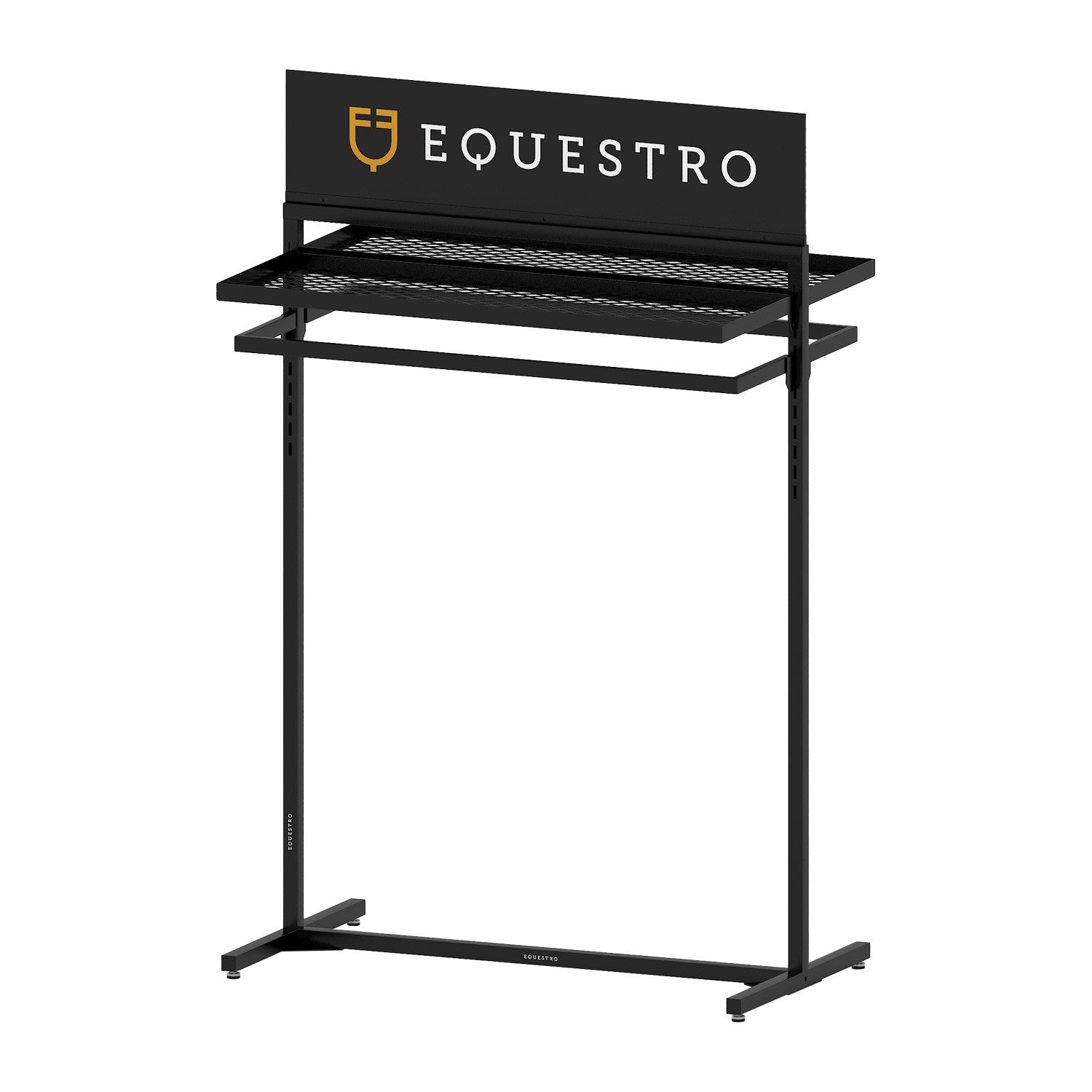 Black steel clothing/accessory display L1000xW400xH1600 mm