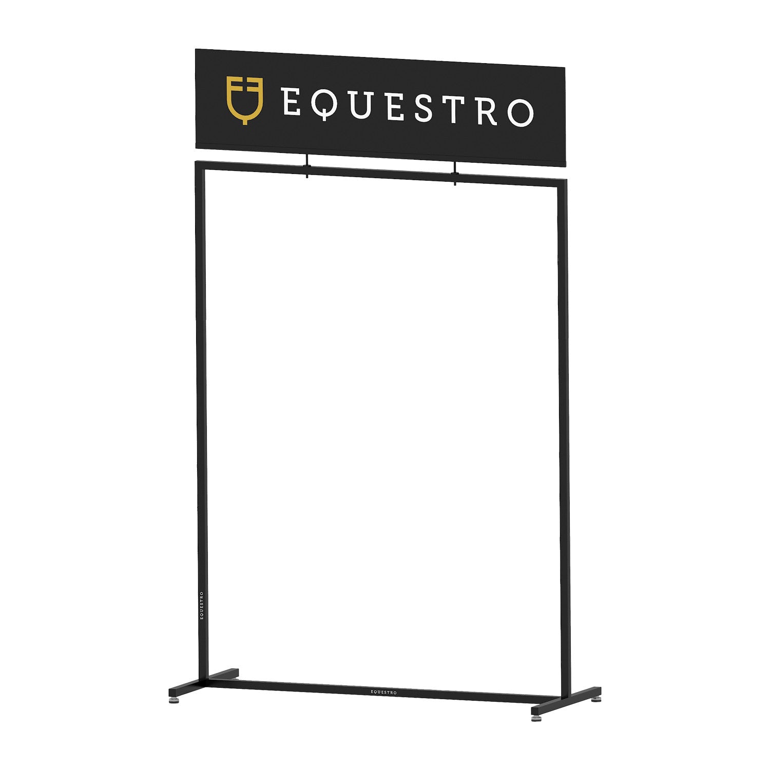 Black steel clothing display stand L1000xW400xH1600 mm