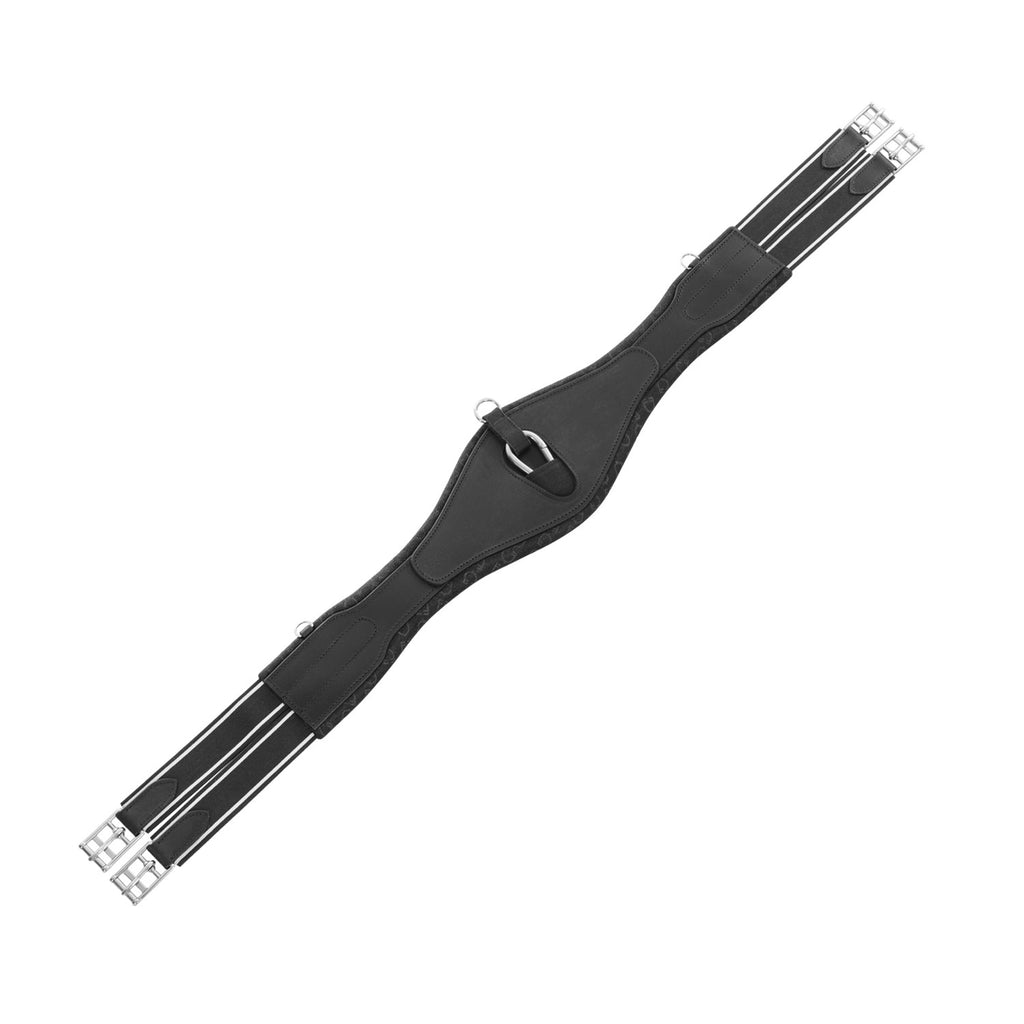 Jumping girth shaped leather