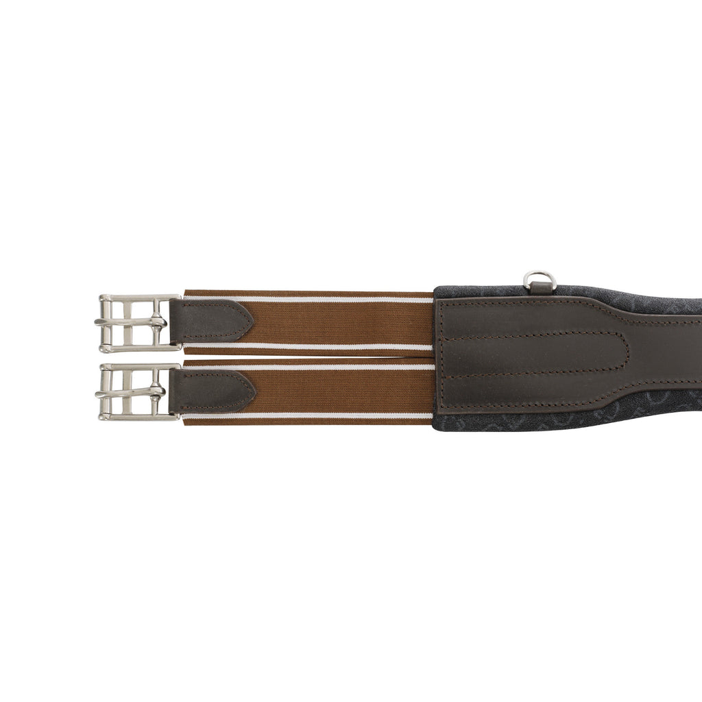 Jumping girth shaped leather