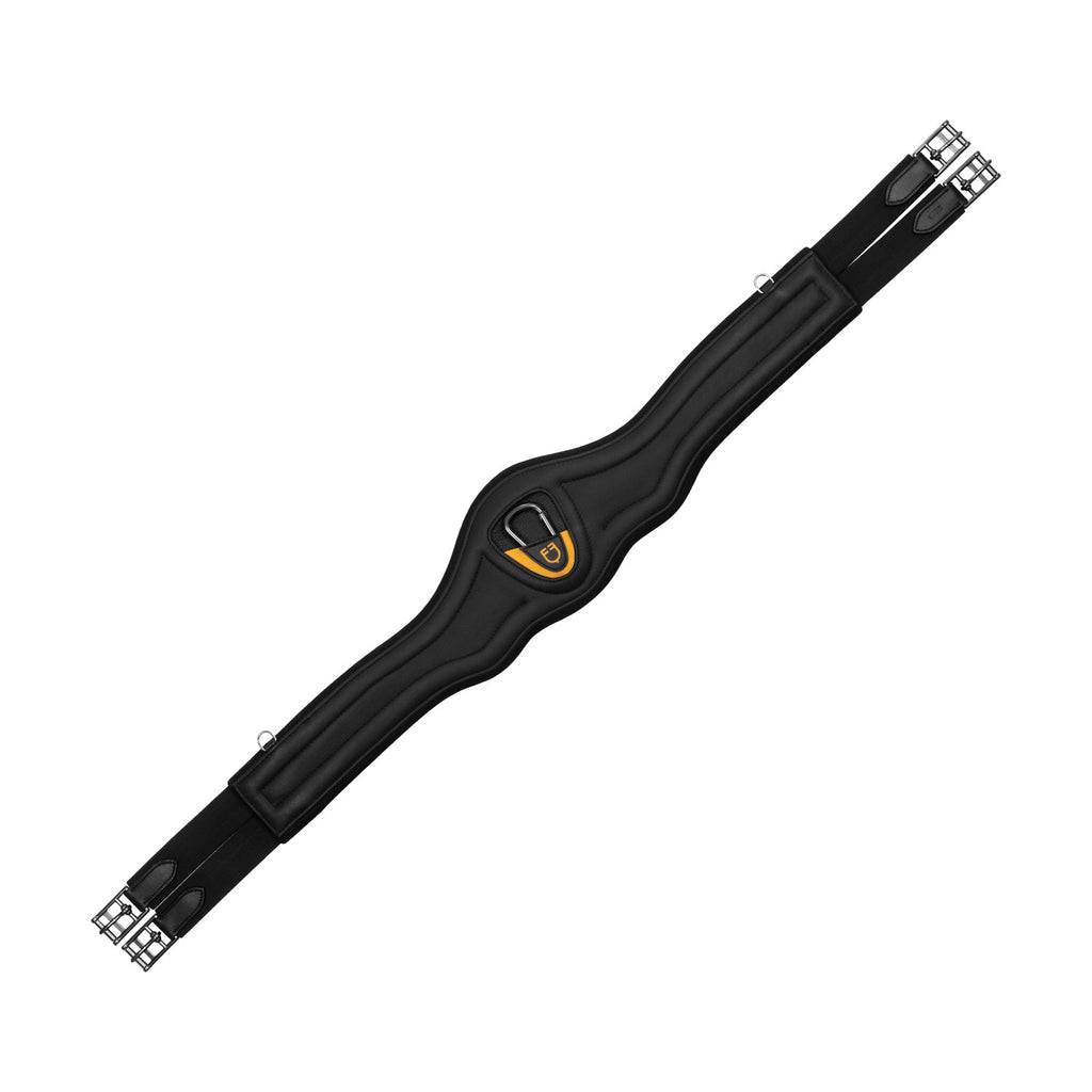 Jumping girth contoured leather