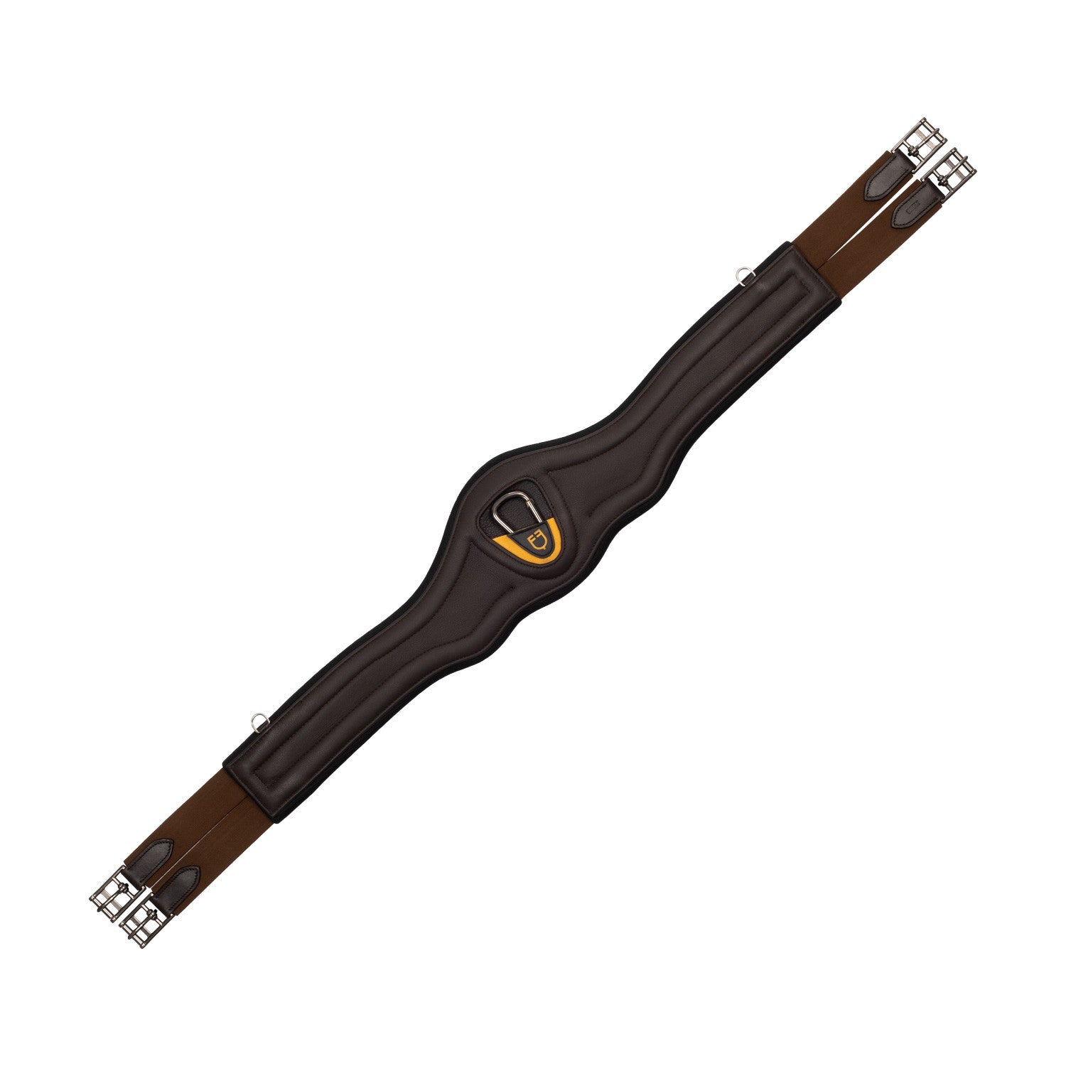 Jumping girth contoured leather