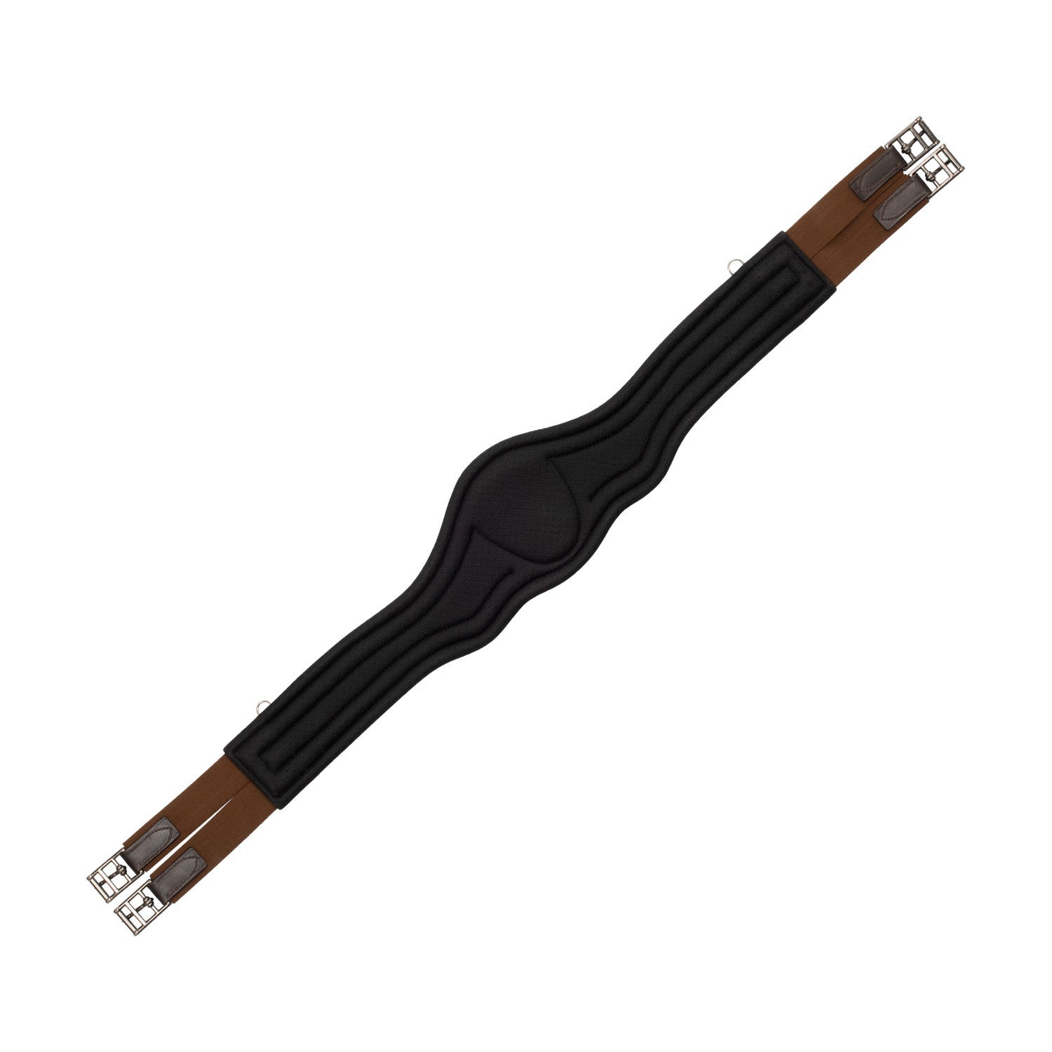 Jumping girth contoured leather