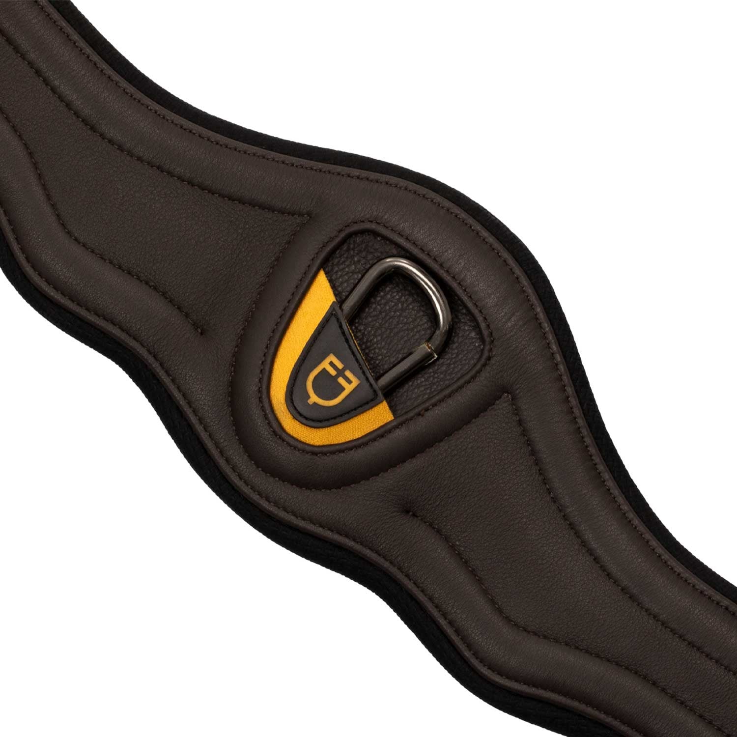 Jumping girth contoured leather