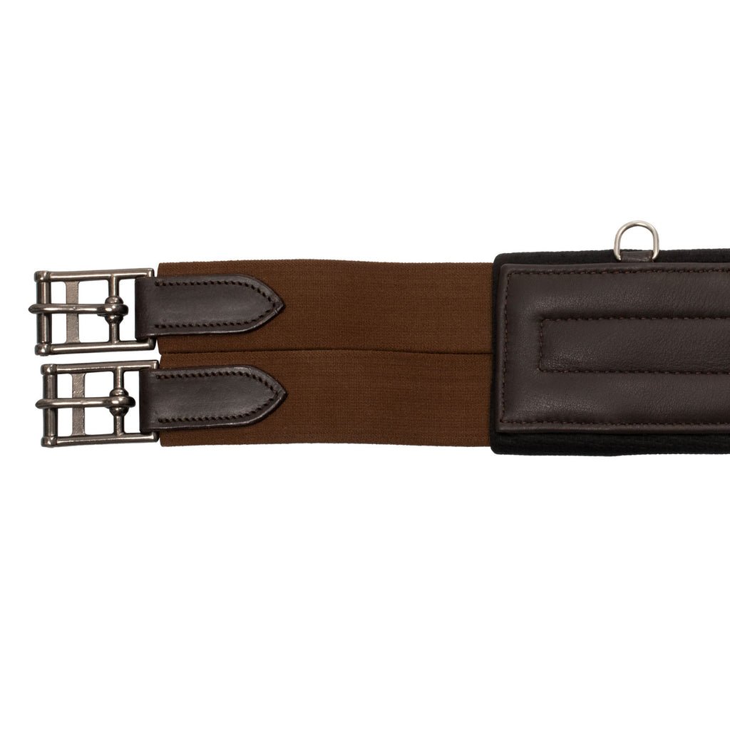Jumping girth contoured leather