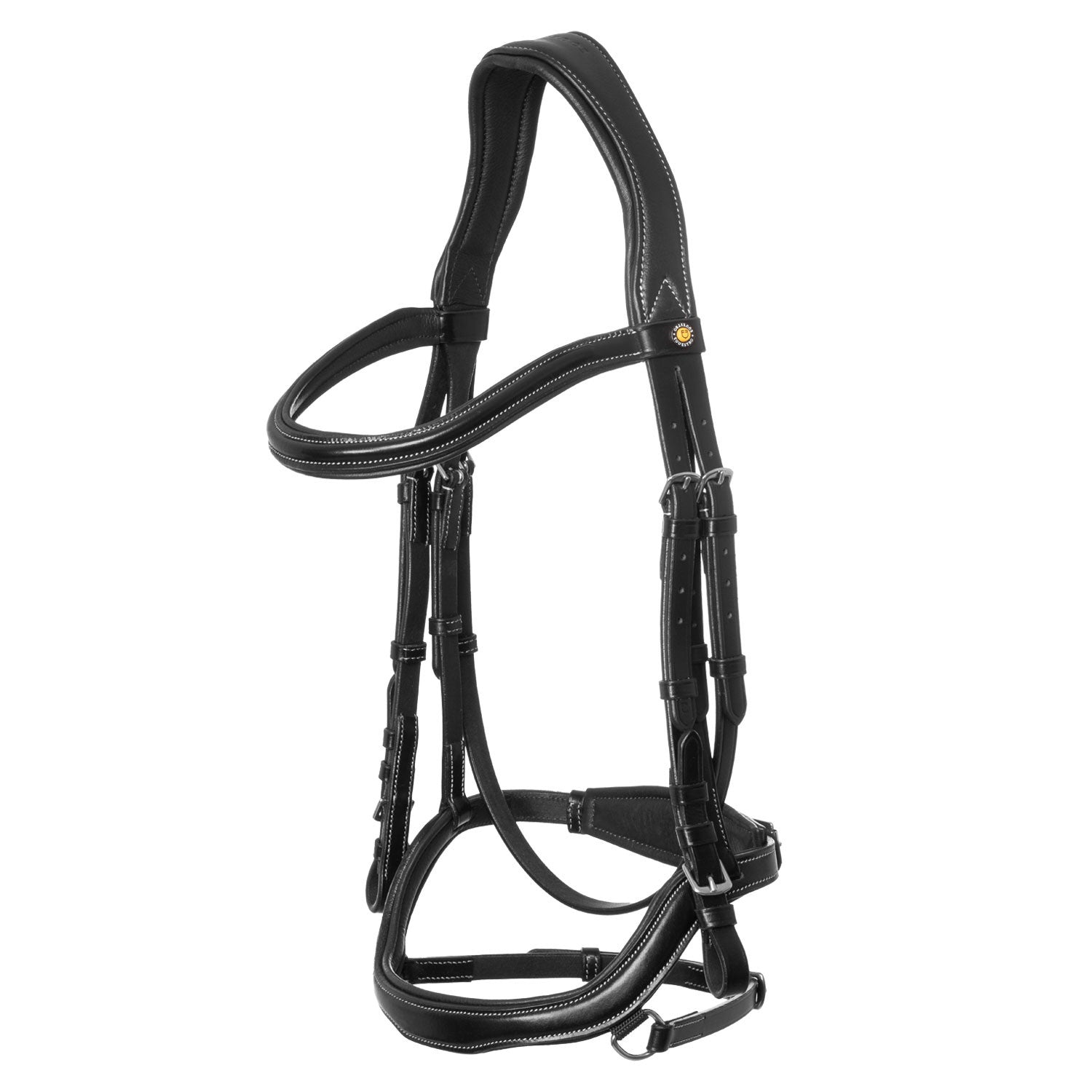 Anatomical bridle contrast stitching