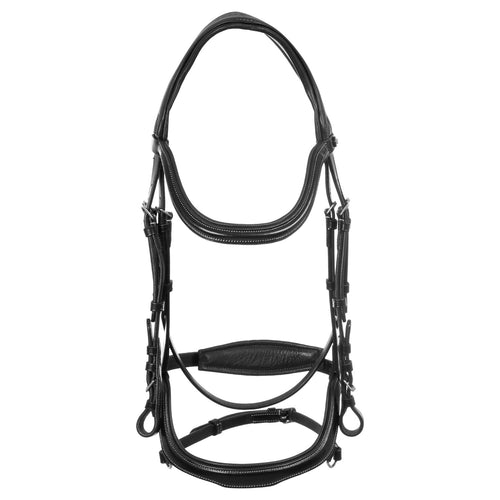 Equestro Anatomical bridle contrast stitching