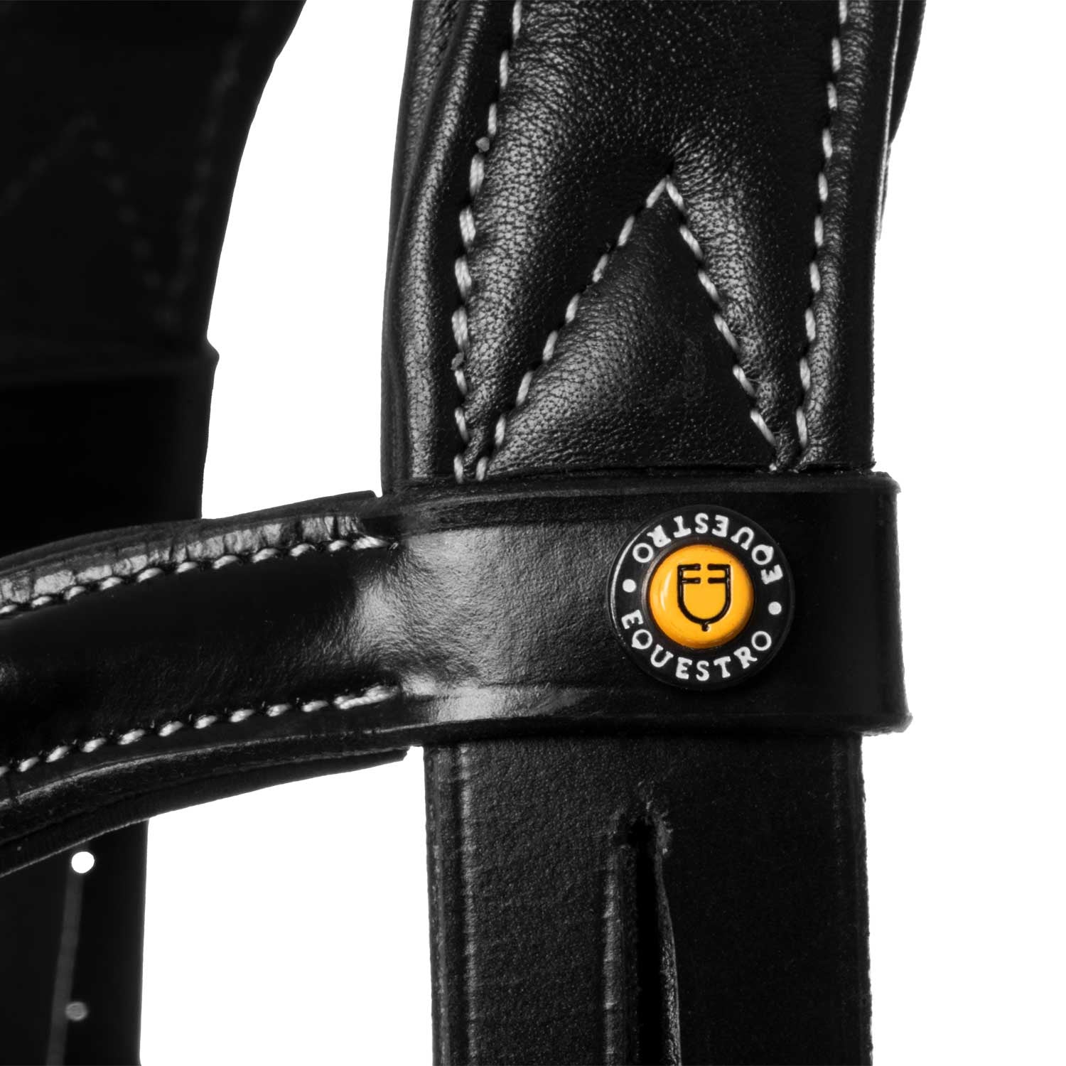 Anatomical bridle contrast stitching