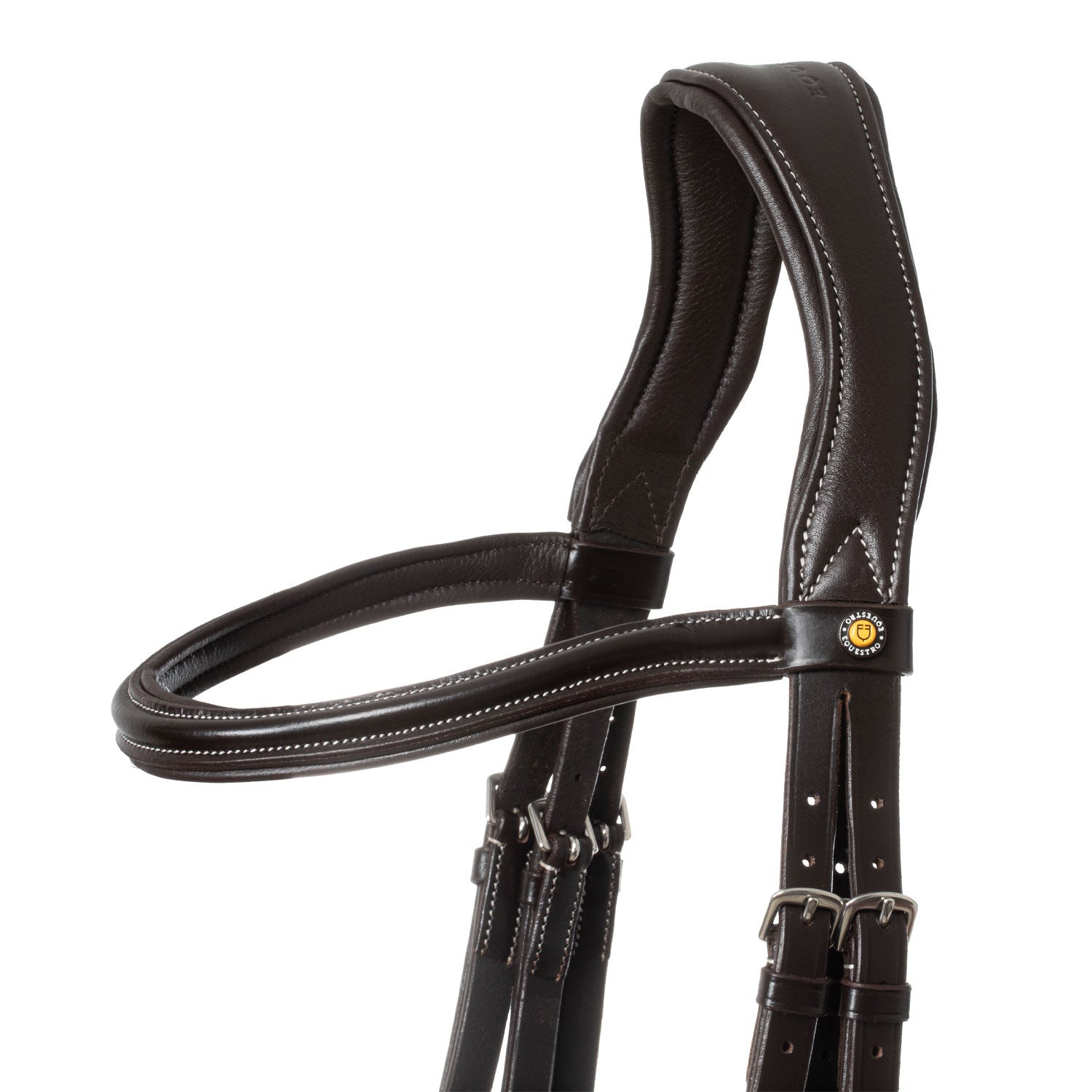 Anatomical bridle contrast stitching