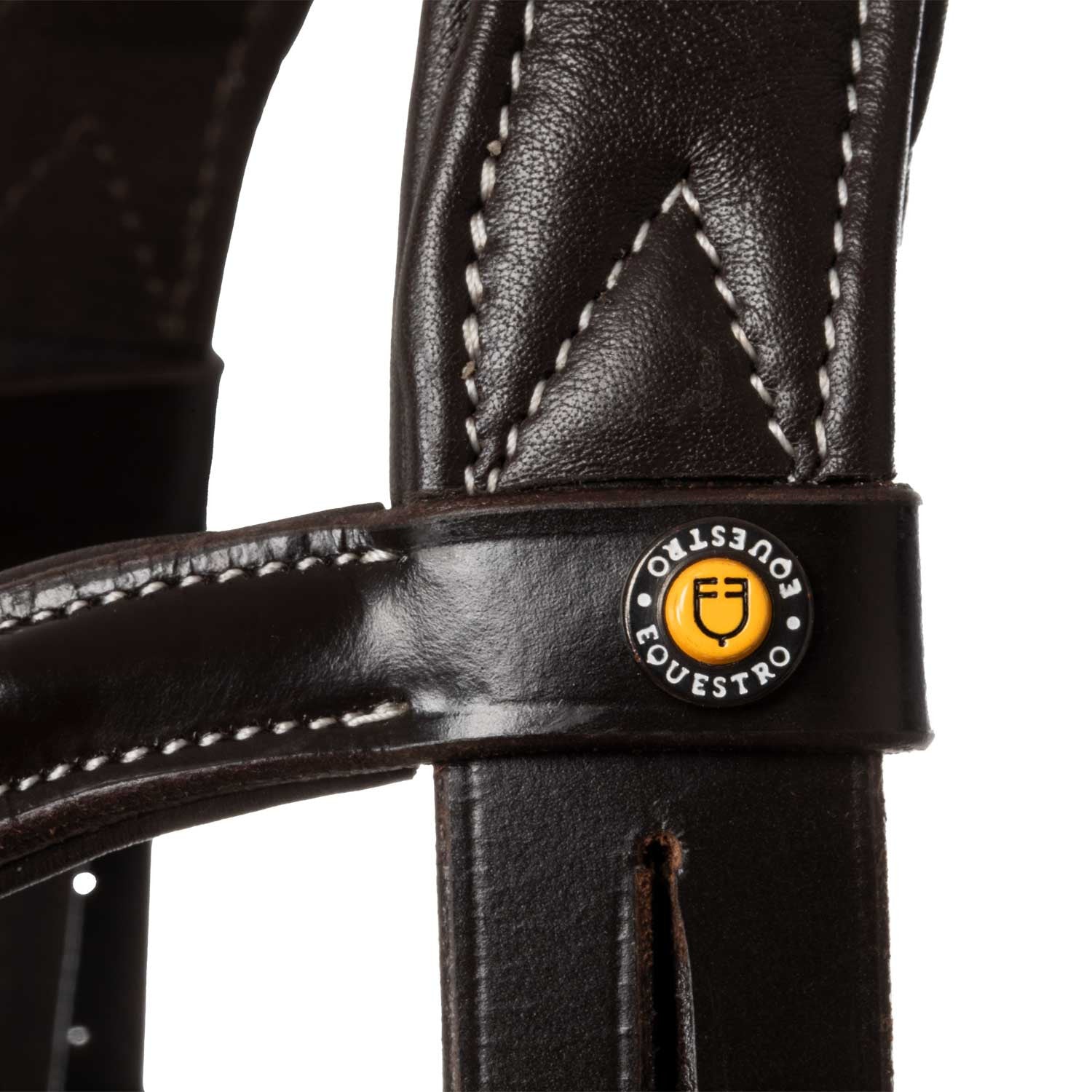Anatomical bridle contrast stitching