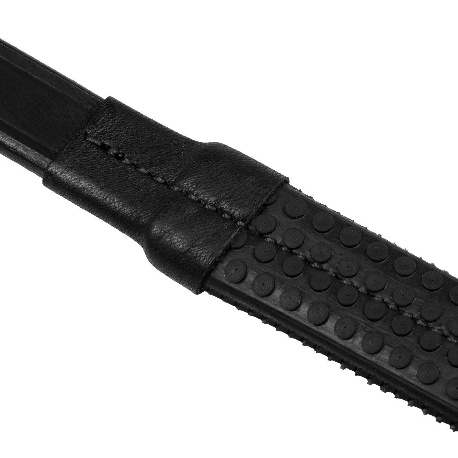Leather and rubber reins
