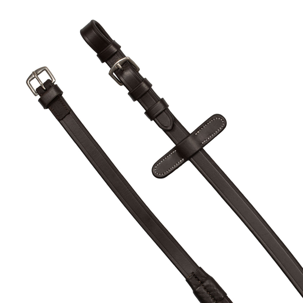 Leather and rubber reins
