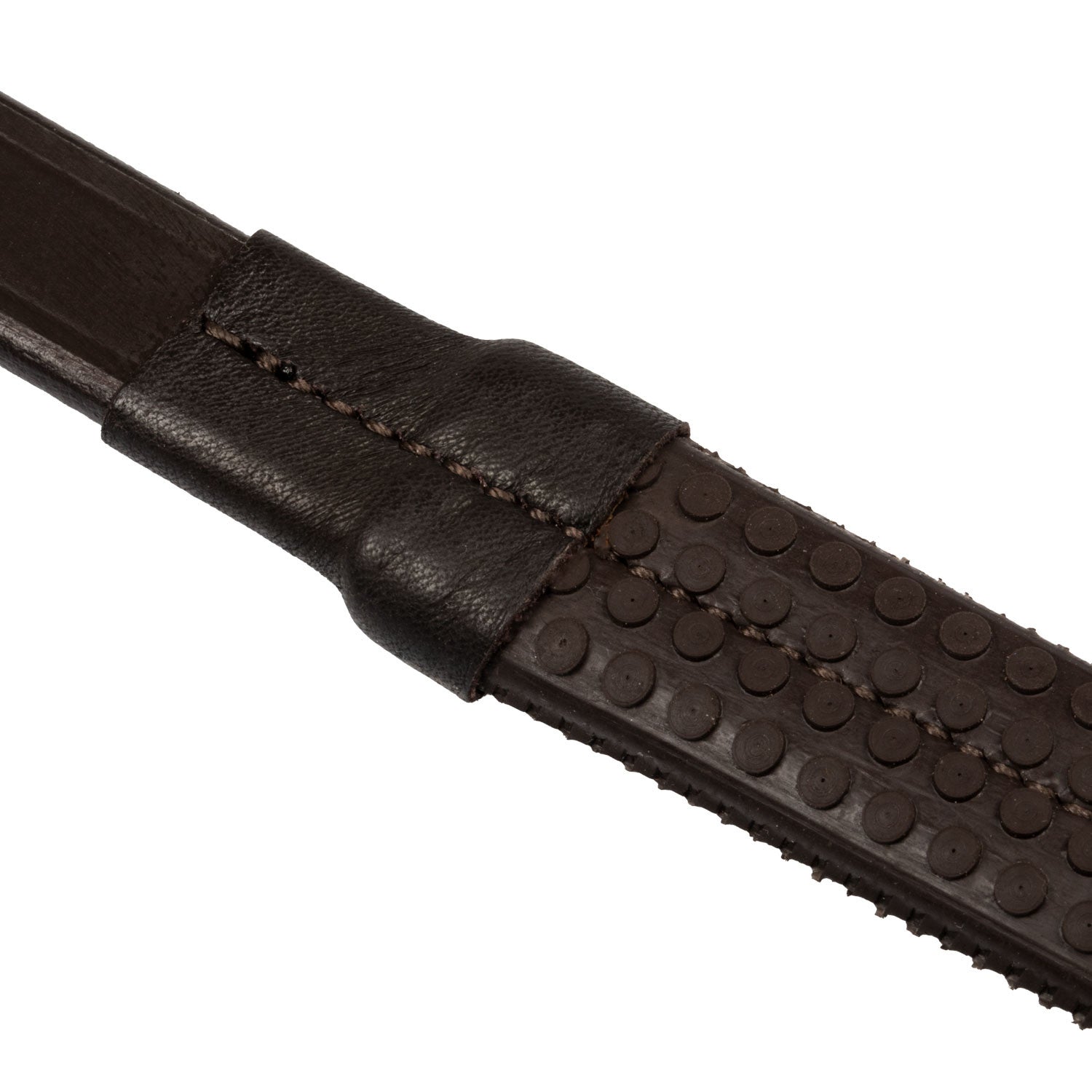 Leather and rubber reins